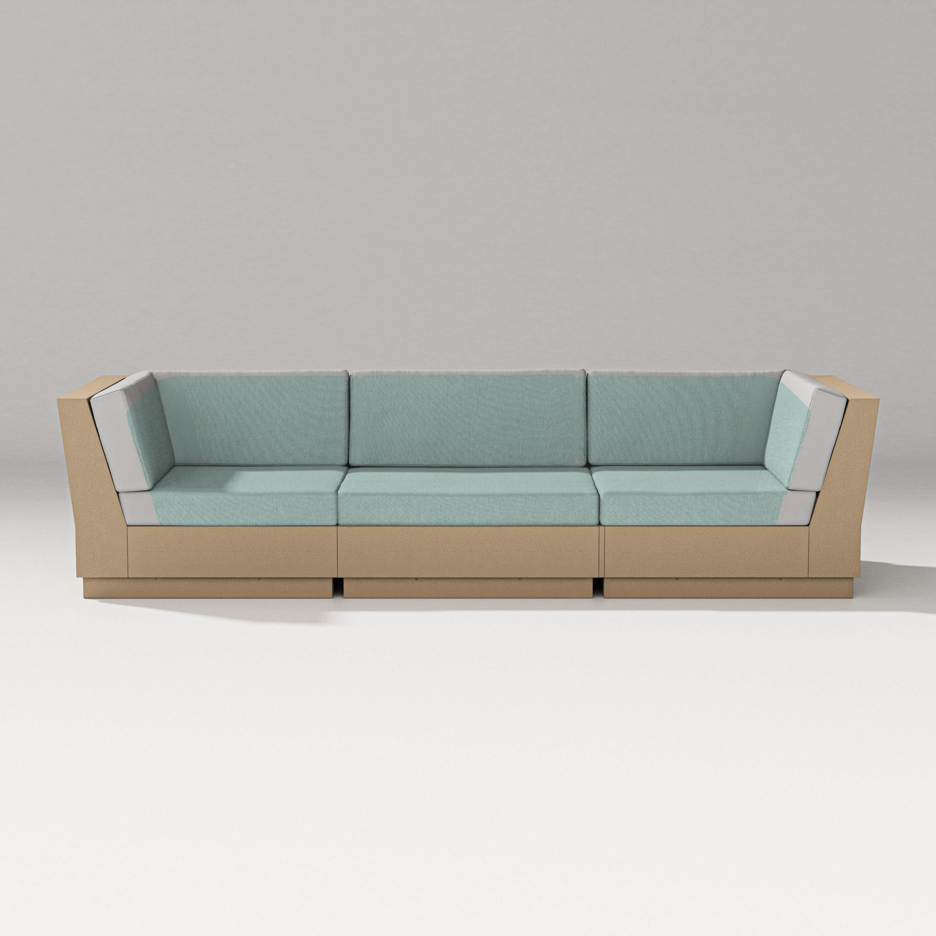 PW Designer Series Elevate Sofa Sectional in Vintage Sahara / Glacier Spa