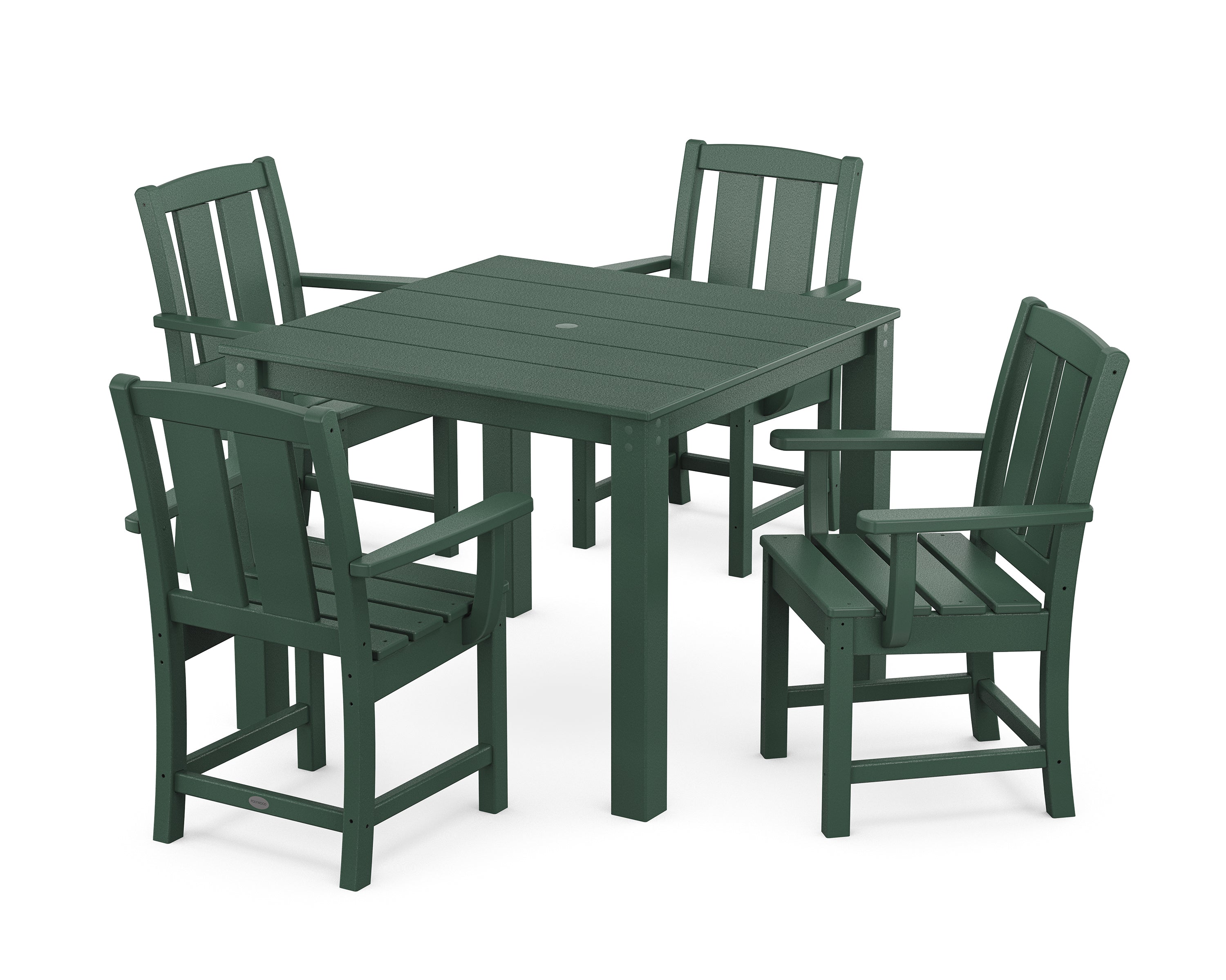 POLYWOOD Mission 5-Piece Parsons Dining Set in Green