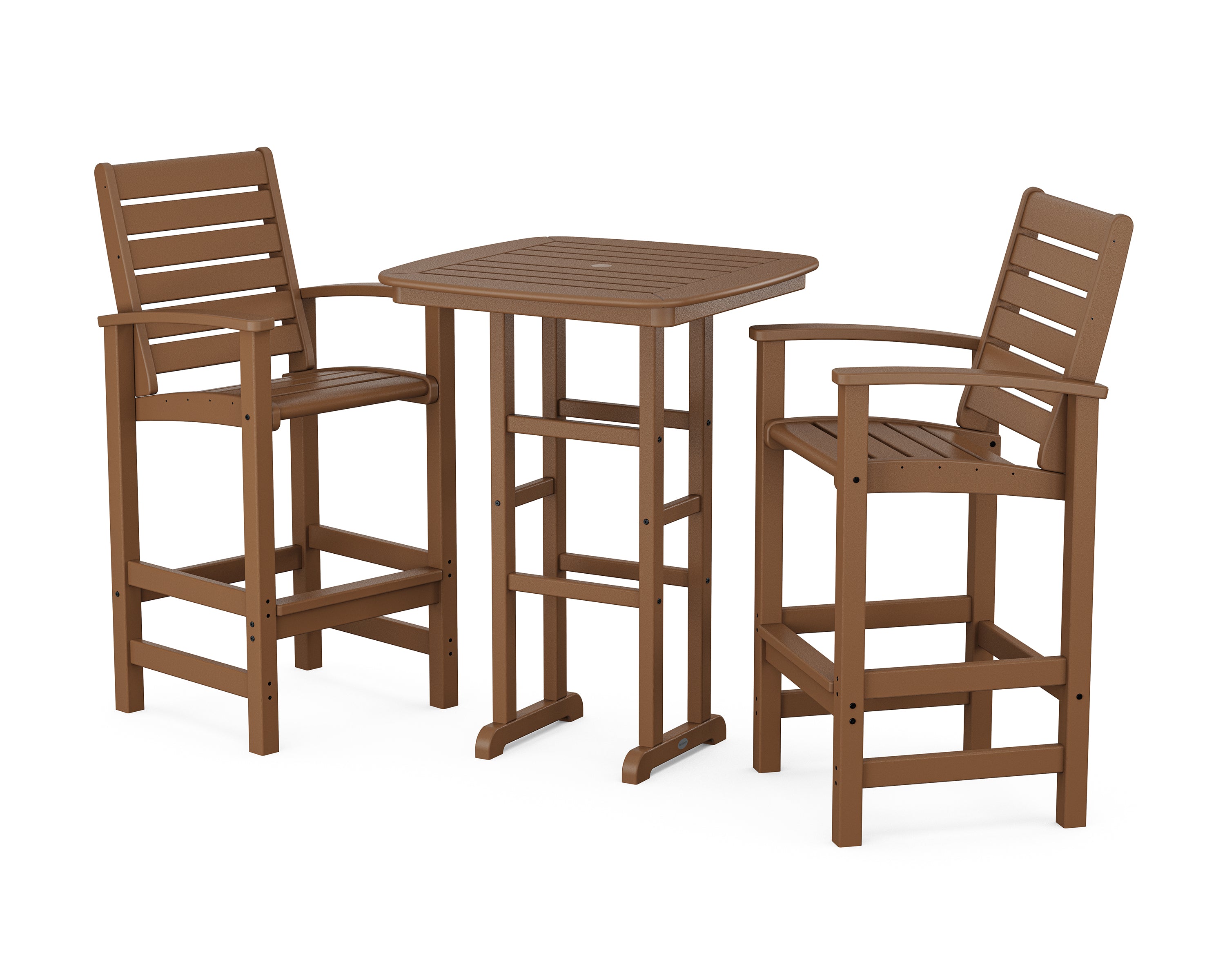 POLYWOOD Signature 3-Piece Bar Set in Teak