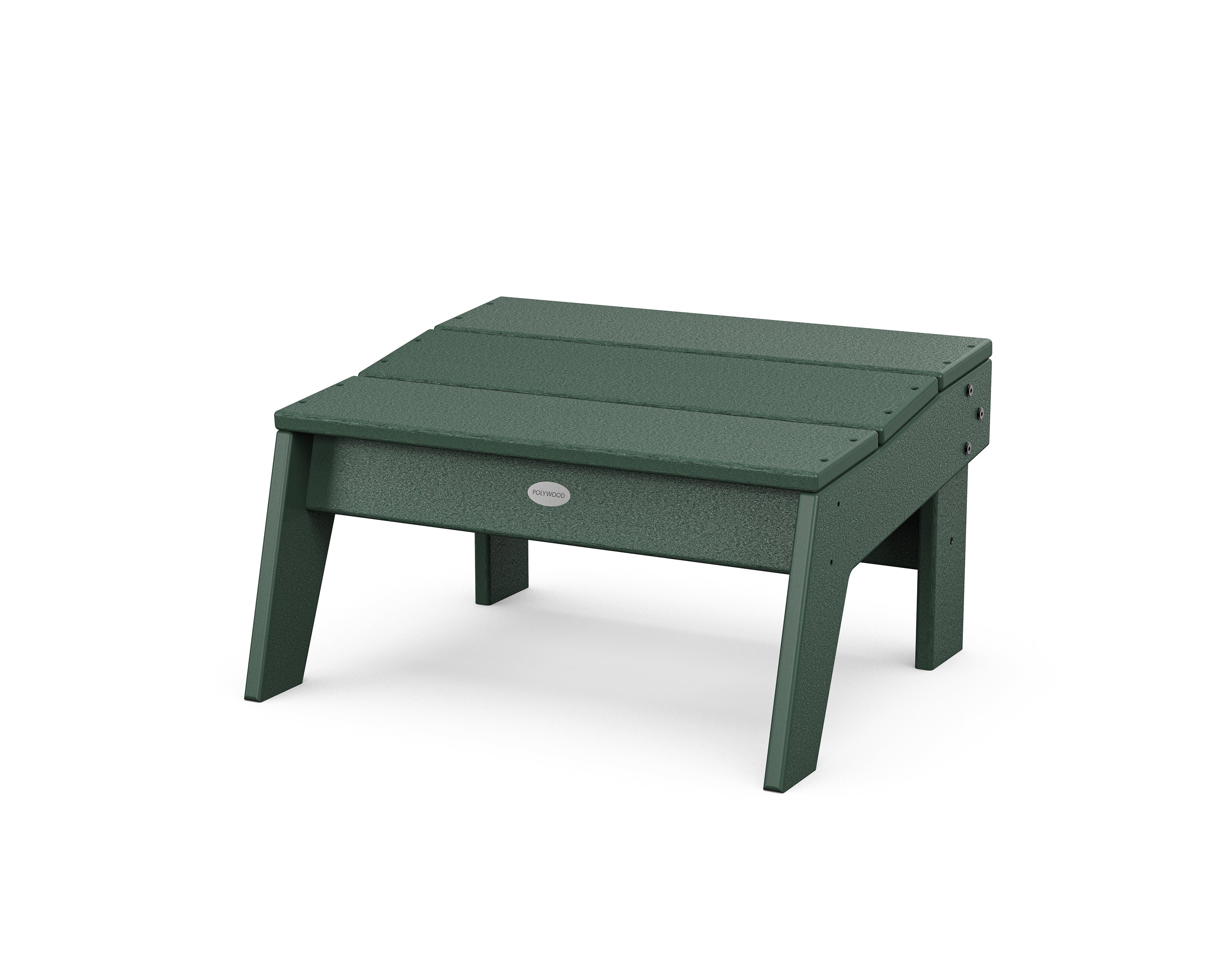 POLYWOOD Modern Studio Oversized Ottoman in Green