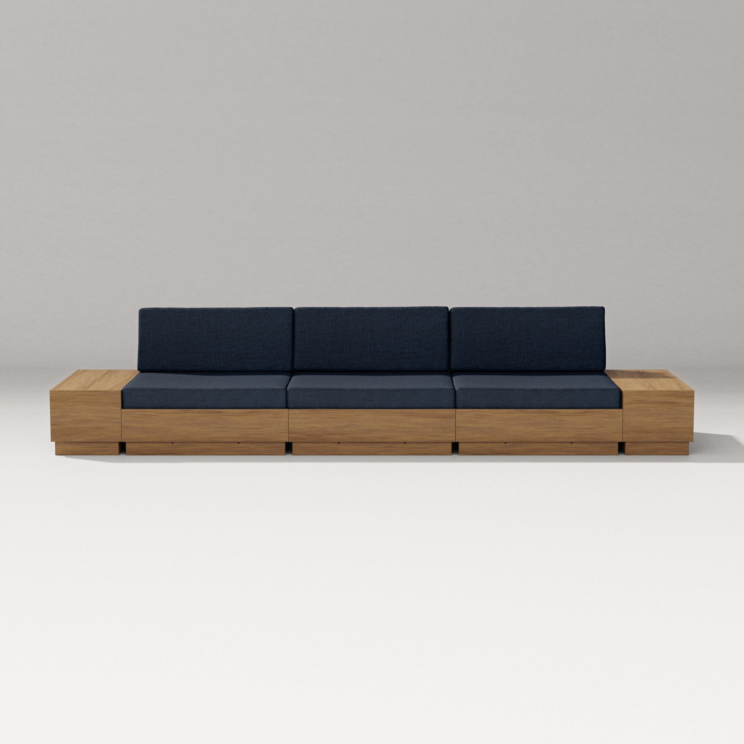 PW Designer Series Elevate Straight Sectional in Natural / Marine Indigo