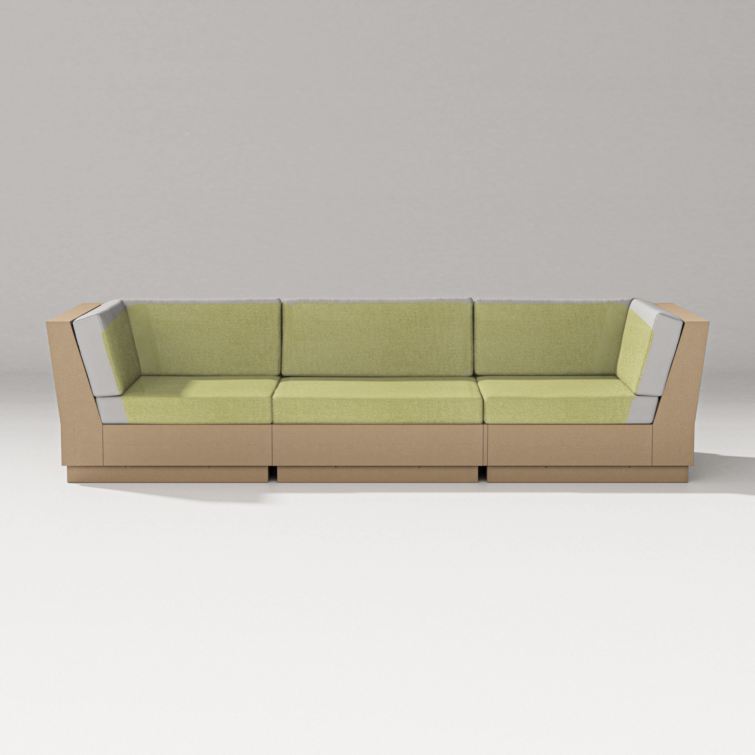 PW Designer Series Elevate Sofa Sectional in Vintage Sahara / Chartreuse Boucle