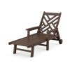 POLYWOOD Chippendale Chaise with Arms and Wheels in Mahogany