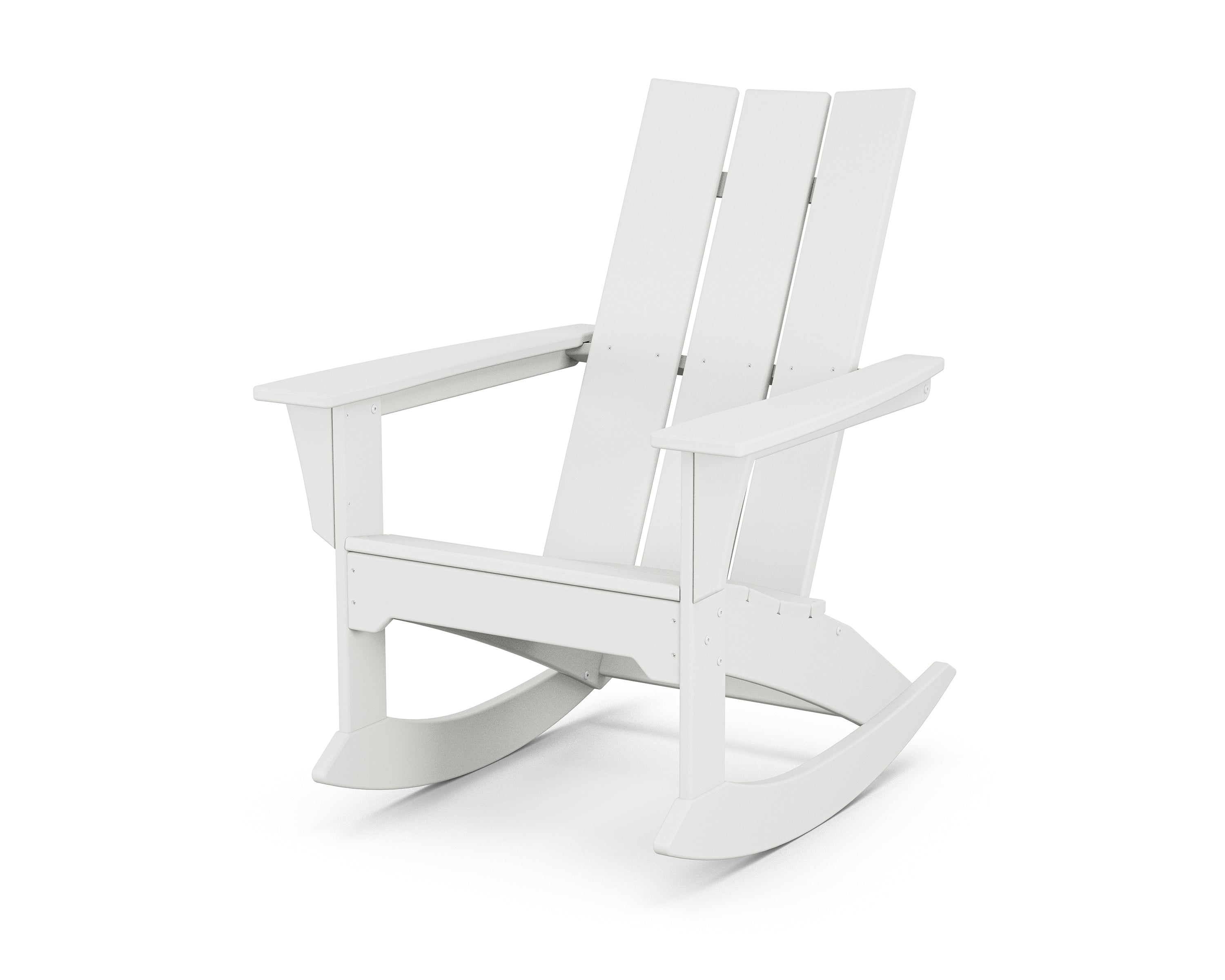 POLYWOOD Modern Adirondack Rocker in White