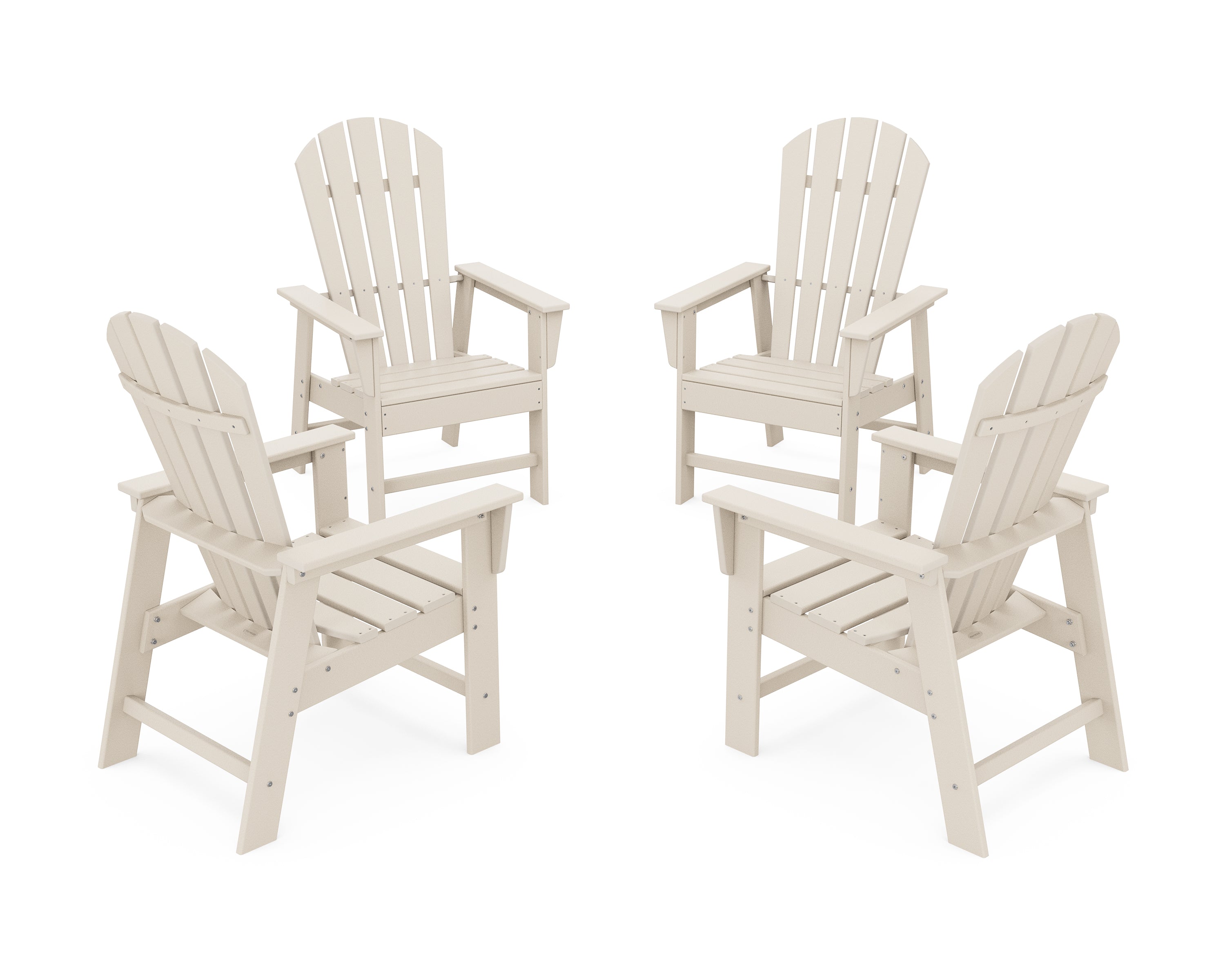 POLYWOOD 4-Piece South Beach Casual Chair Conversation Set in Sand