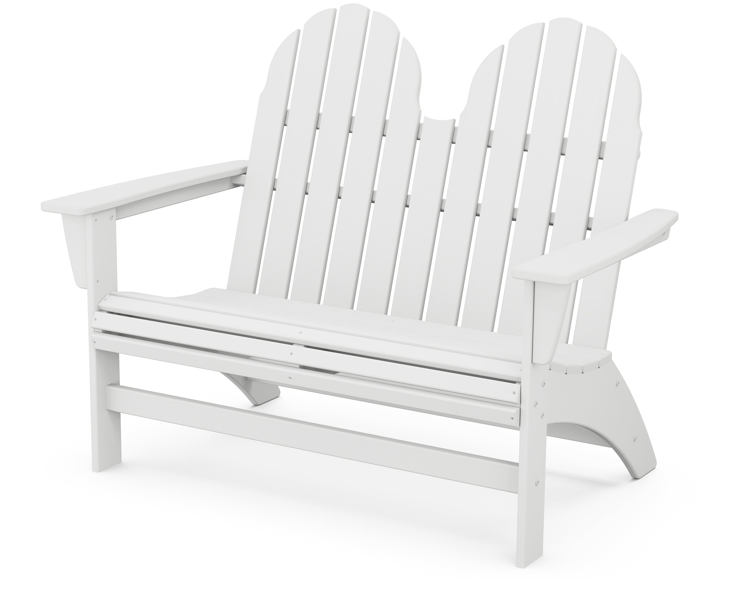 POLYWOOD Vineyard 48" Adirondack Bench in White