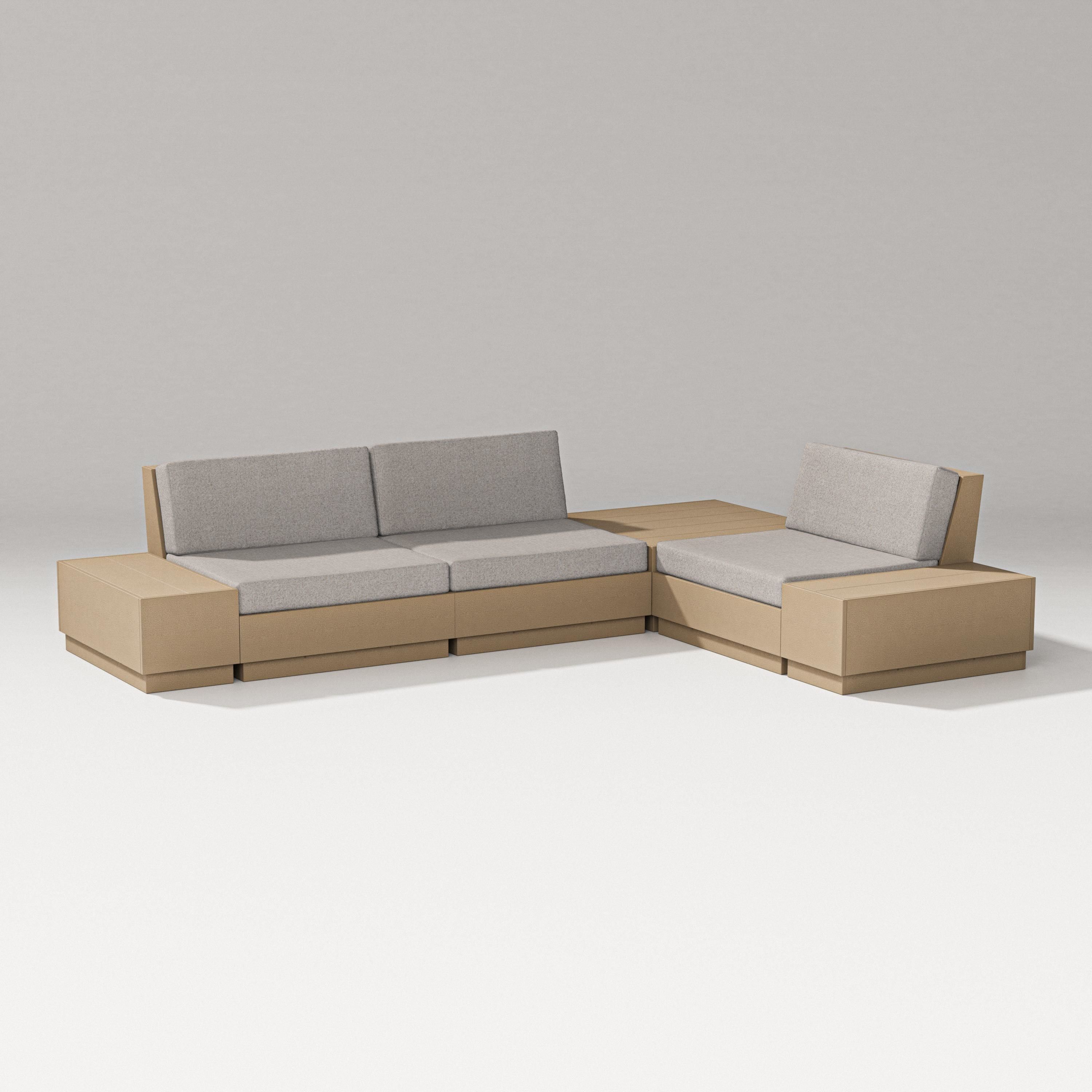 PW Designer Series Elevate 6-Piece Corner Sectional in Vintage Sahara / Weathered Tweed