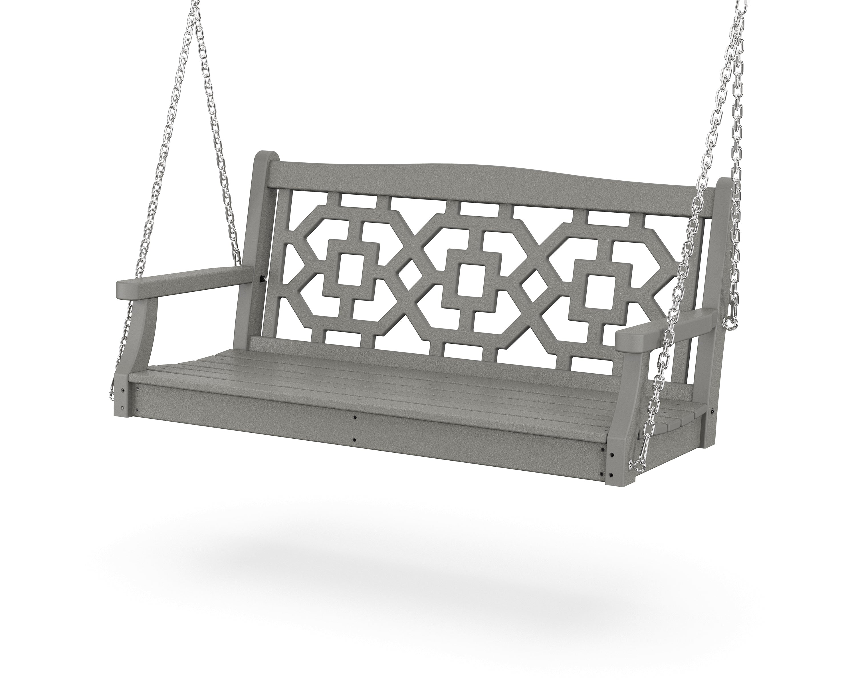 Martha Stewart by POLYWOOD Chinoiserie 48” Swing in Slate Grey
