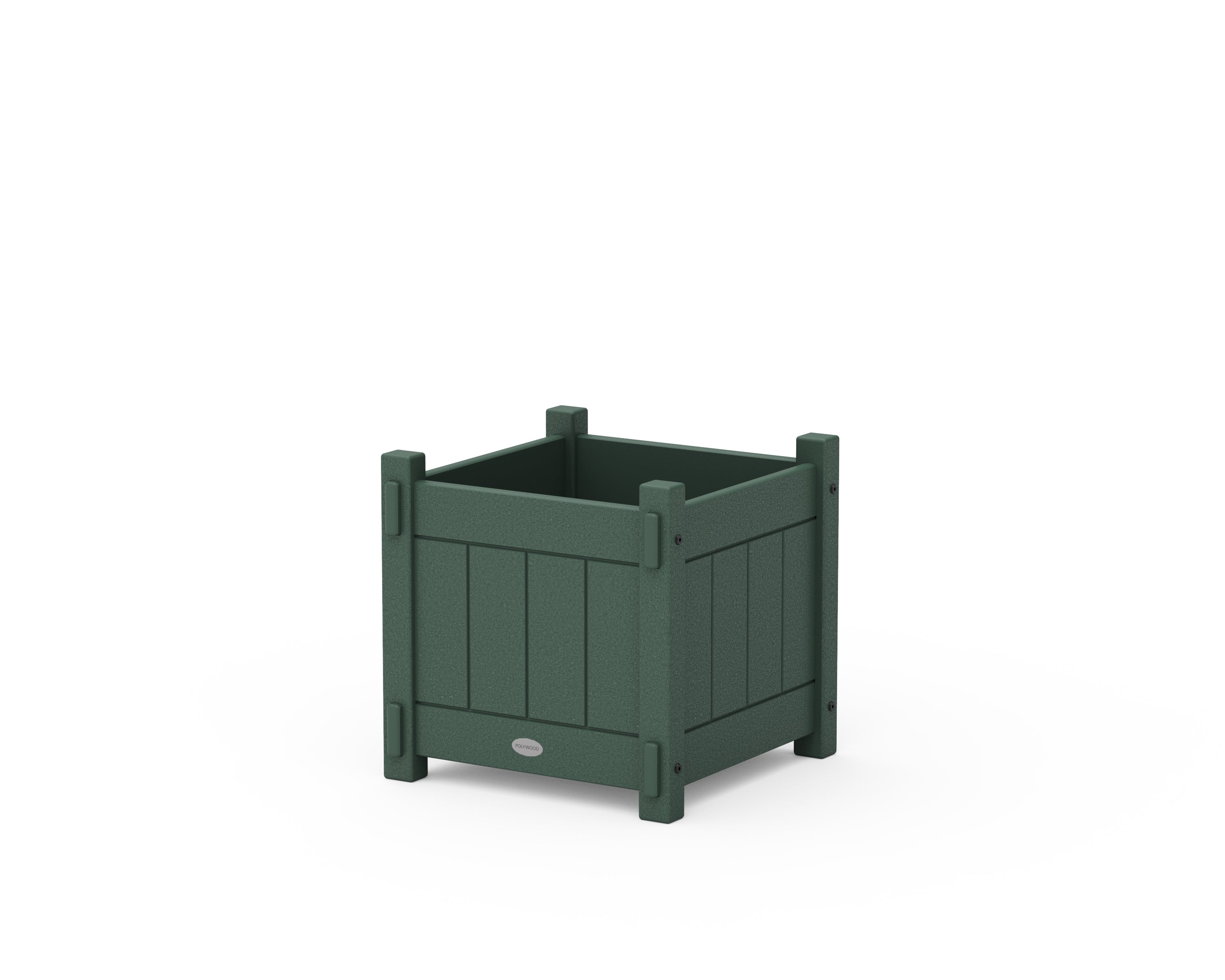 POLYWOOD Vineyard Square Planter Box in Green