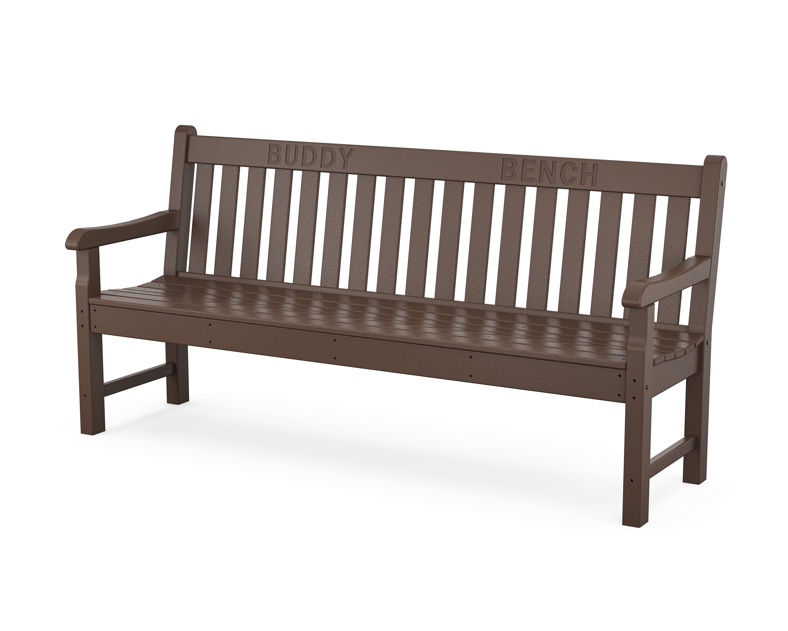 POLYWOOD® 72” Buddy Bench in Mahogany
