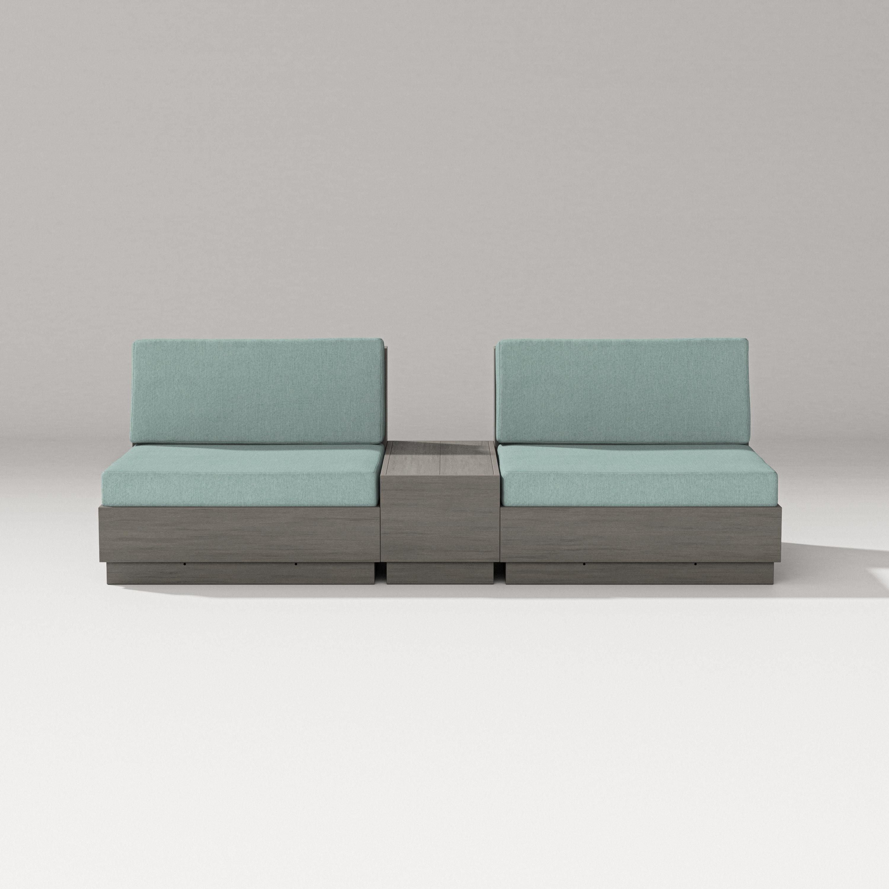 PW Designer Series Elevate Lounge Chair Set in Driftwood / Glacier Spa