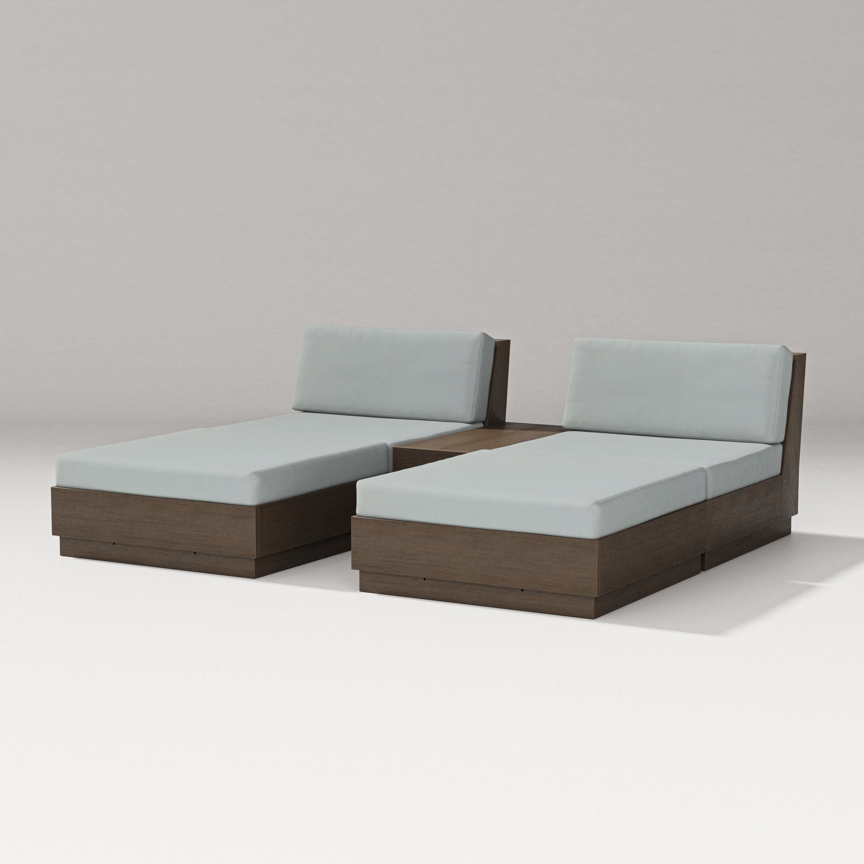 PW Designer Series Elevate Double Chaise Set in Kona / Spa