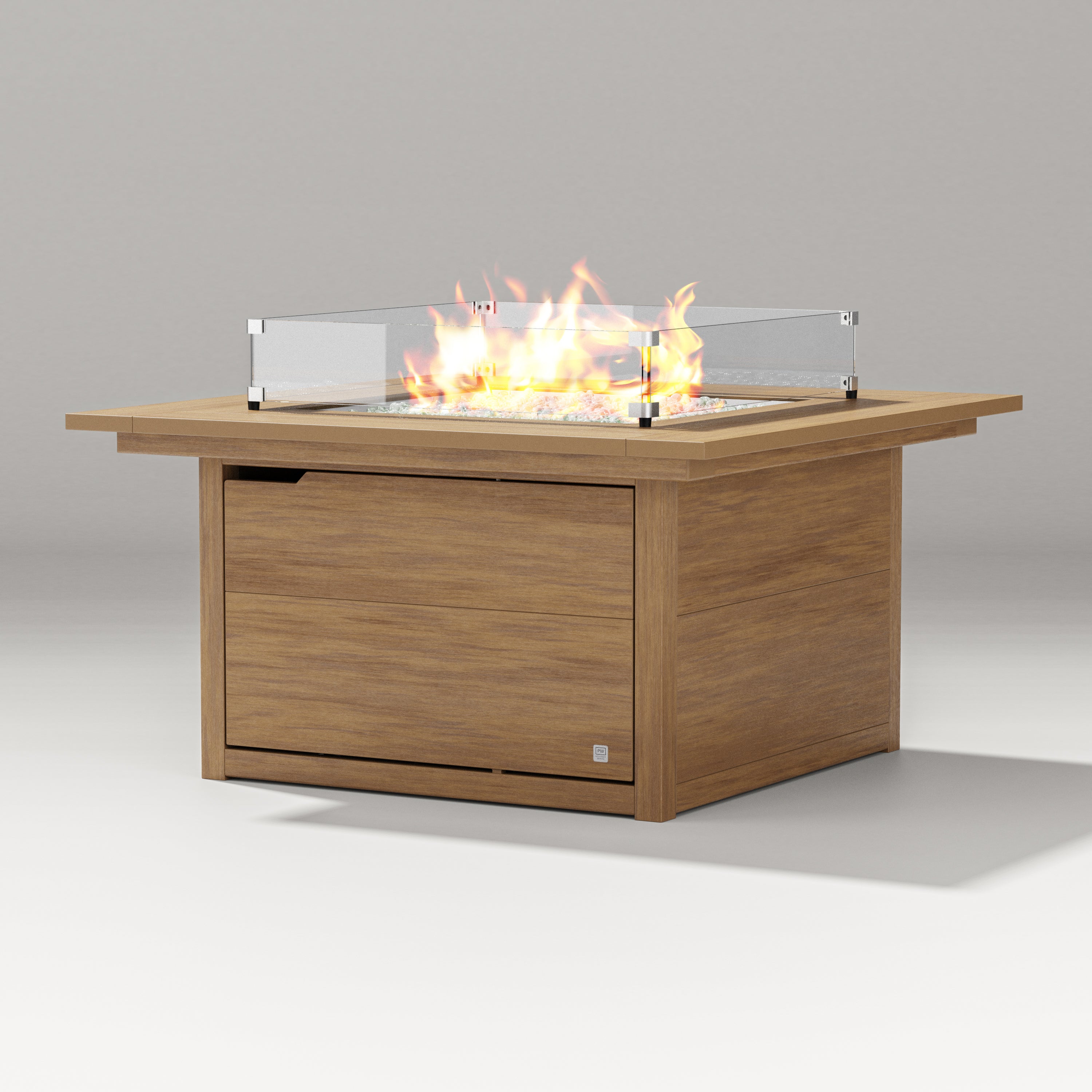 PW Designer Series Cube Fire Table in Natural