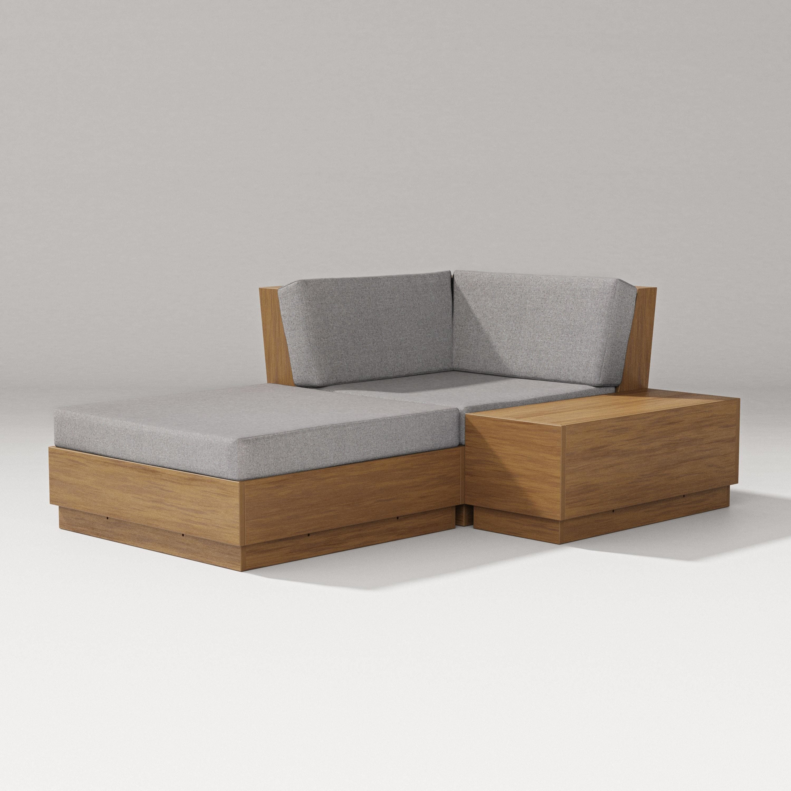 PW Designer Series Elevate Corner Chaise in Natural / Grey Mist