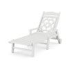 Martha Stewart by POLYWOOD Chinoiserie Chaise Lounge in White