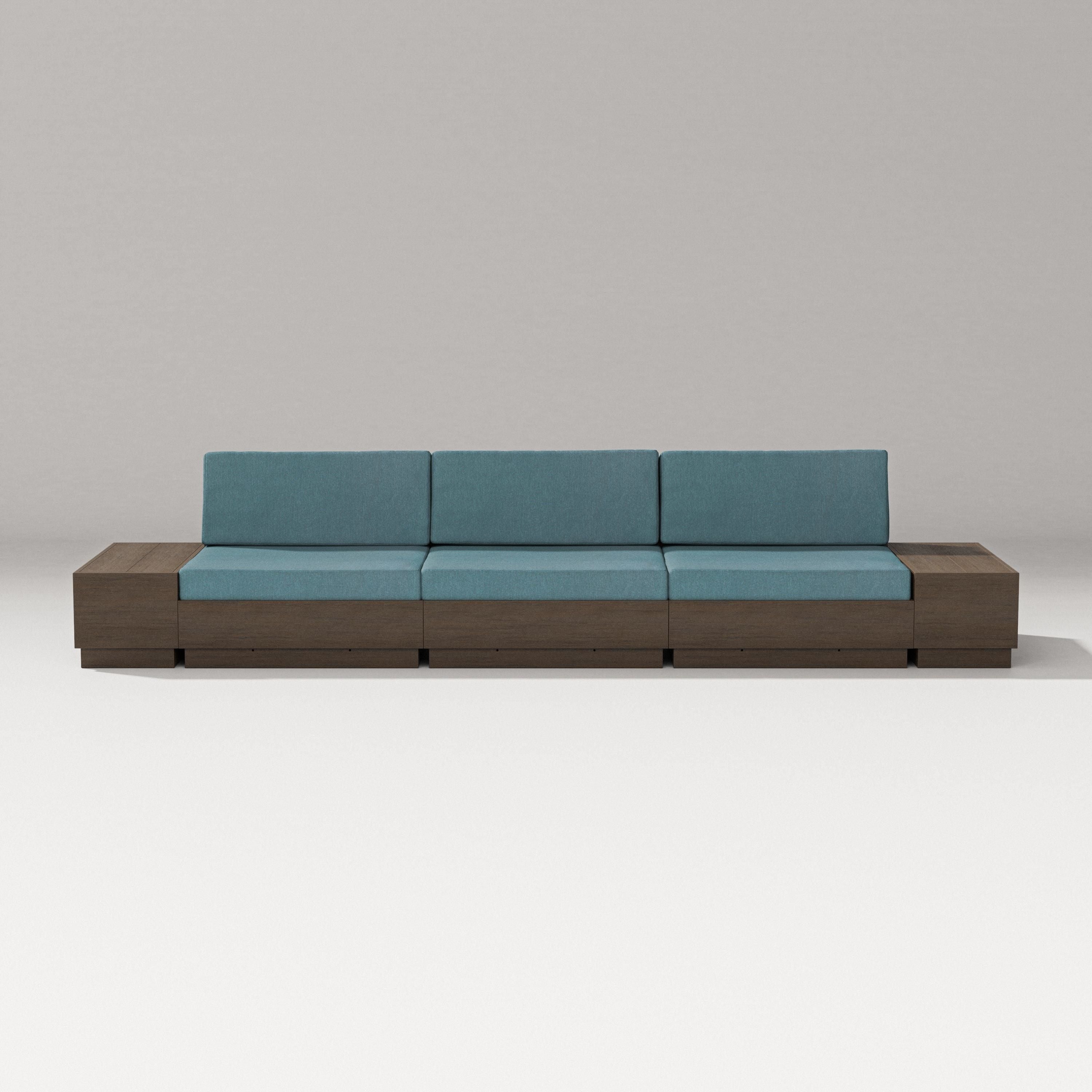 PW Designer Series Elevate Straight Sectional in Kona / Ocean Teal