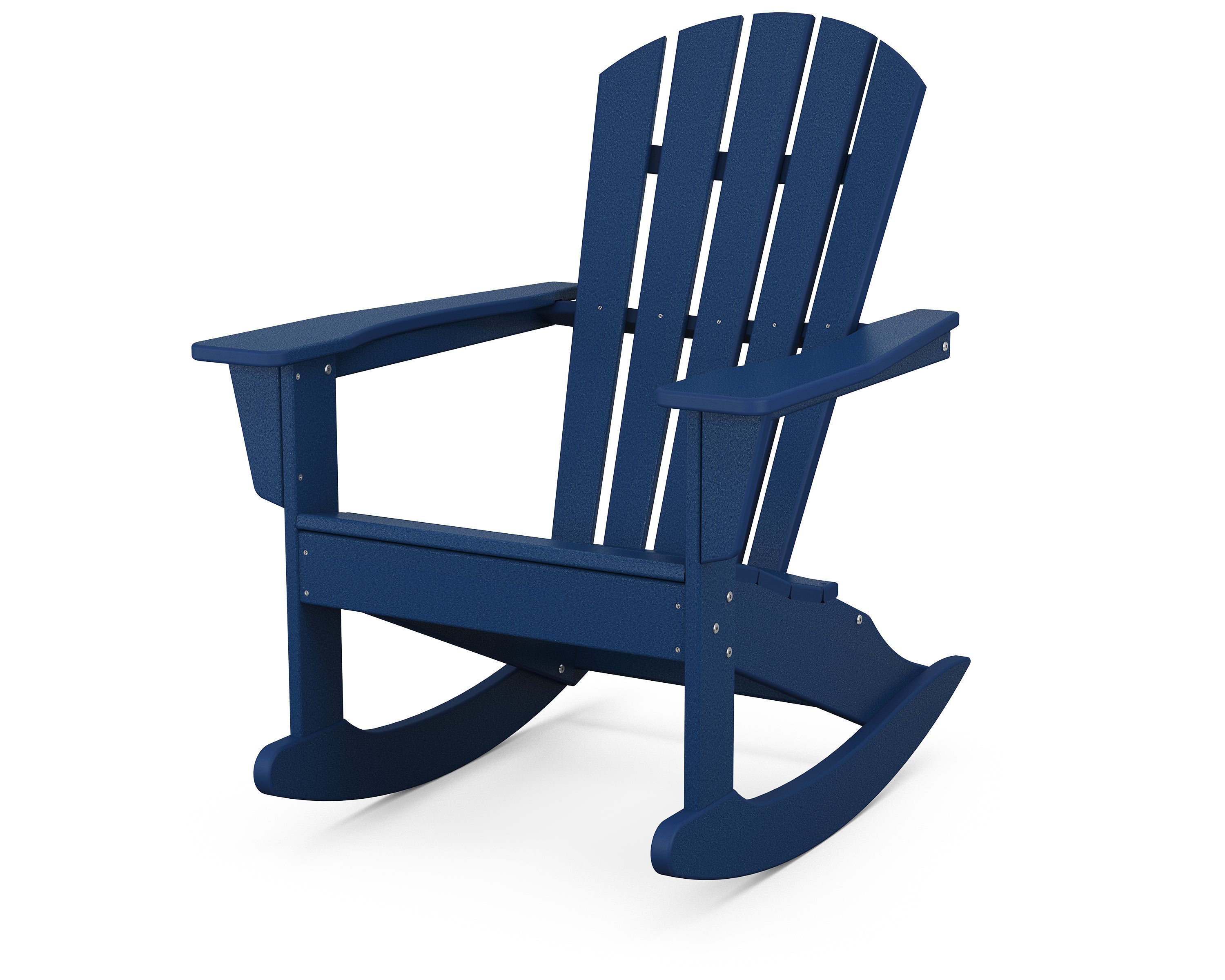POLYWOOD Palm Coast Adirondack Rocking Chair in Navy