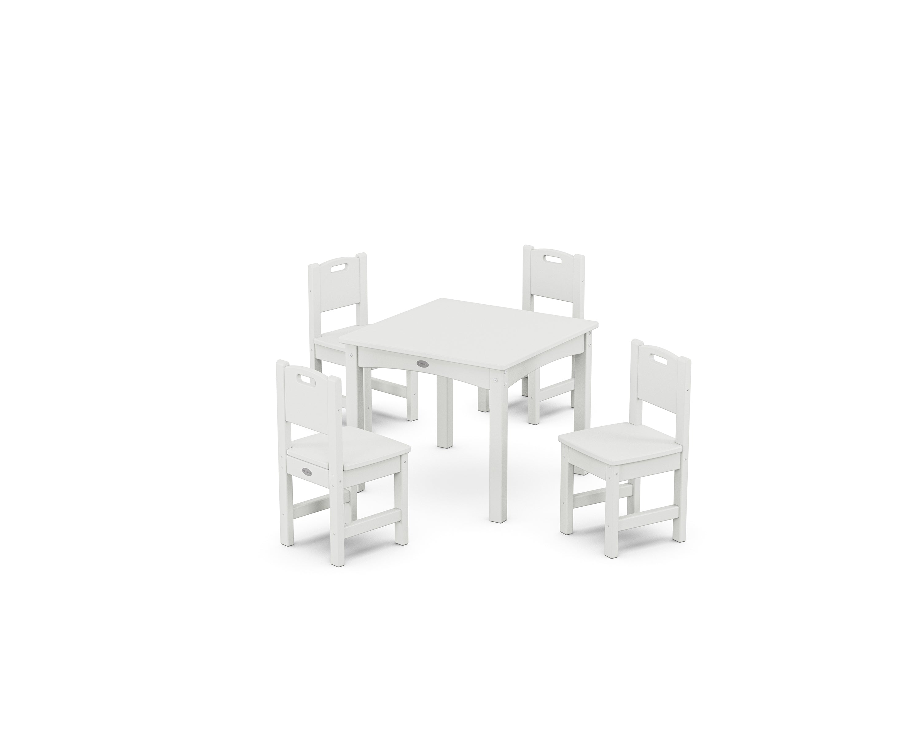 POLYWOOD Toddler 5-Piece Dining Set in White