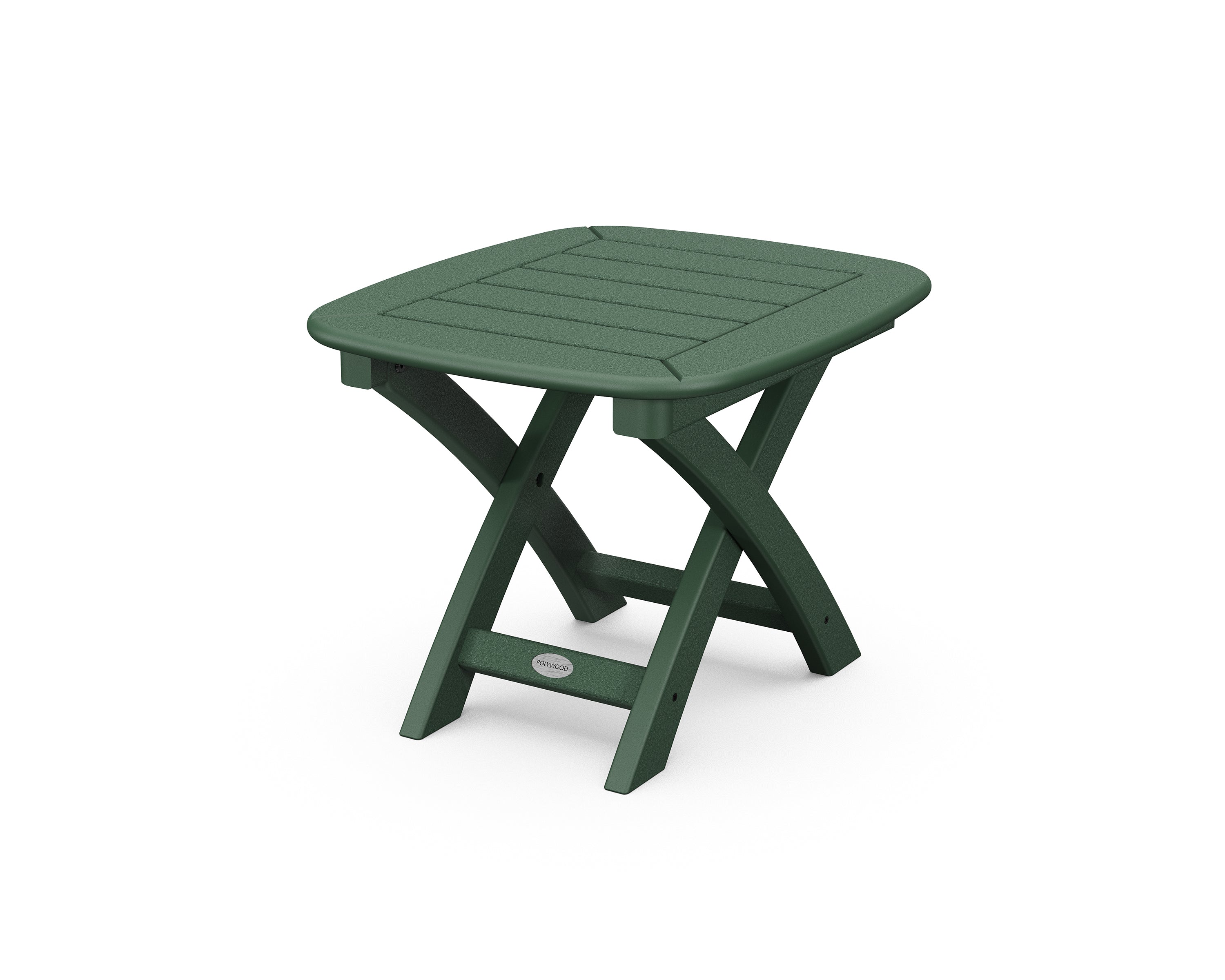 POLYWOOD Nautical 21" x 18" Side Table in Green