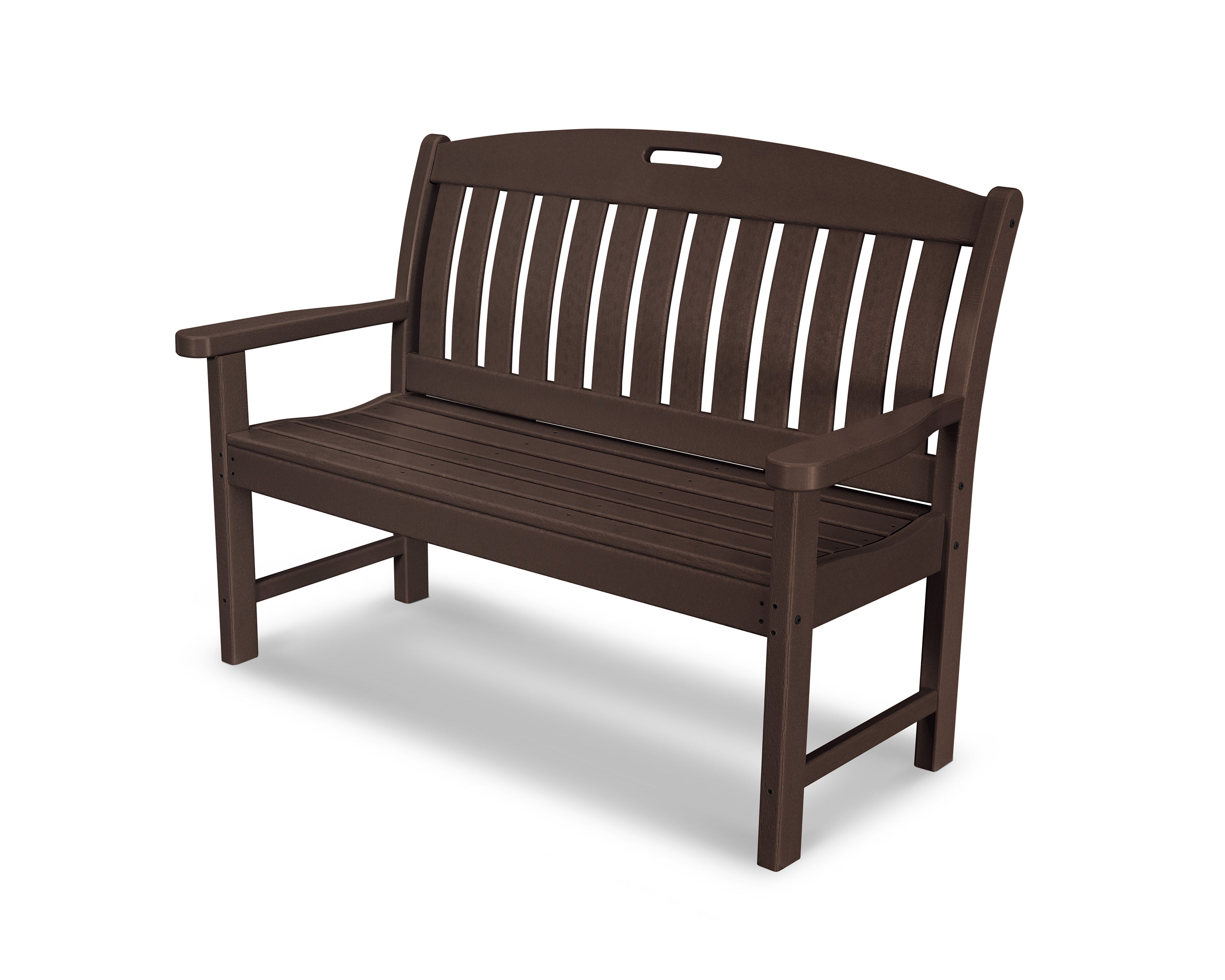 POLYWOOD Nautical 48" Bench in Mahogany