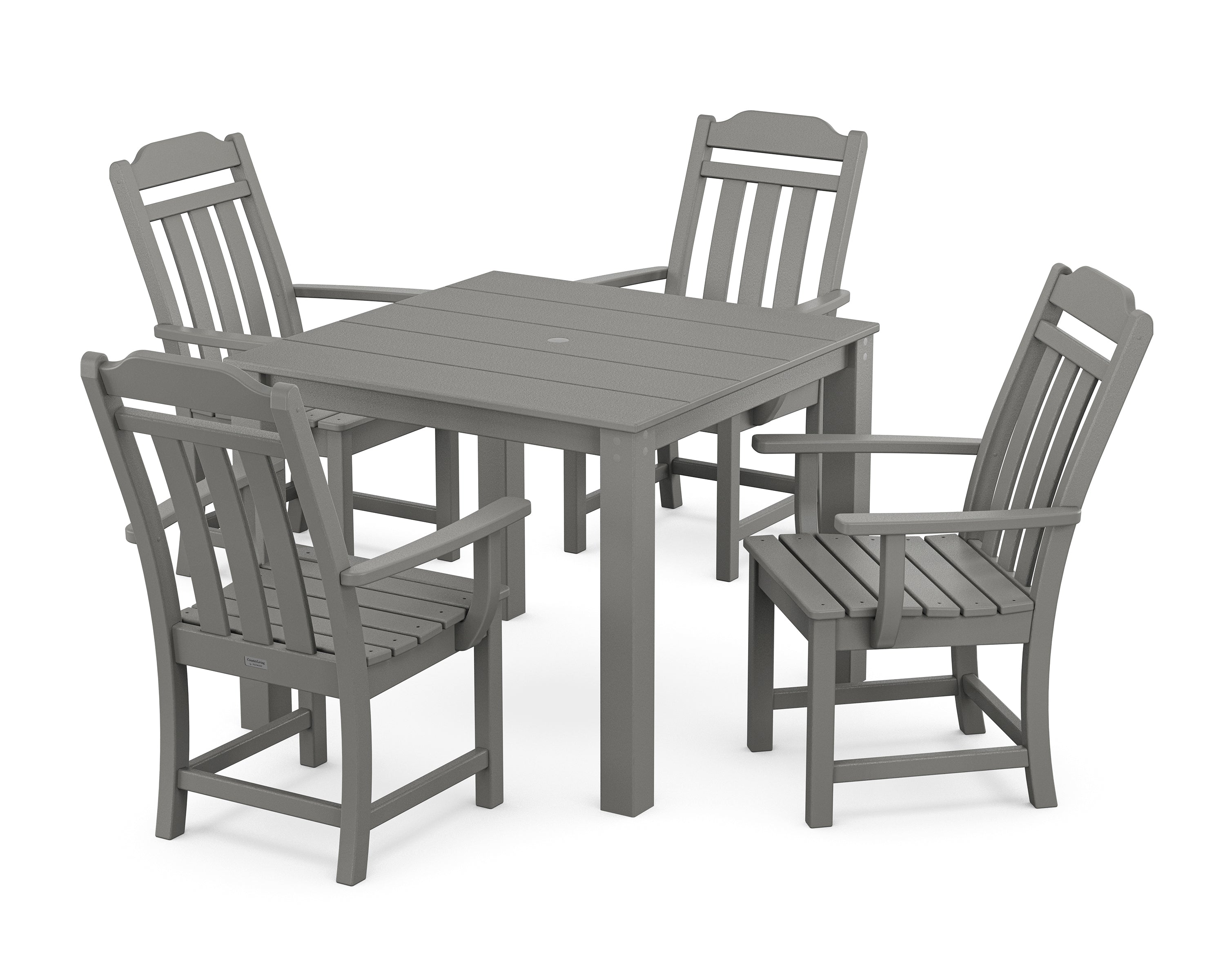 Country Living Cottage 5-Piece Parsons Dining Set in Slate Grey