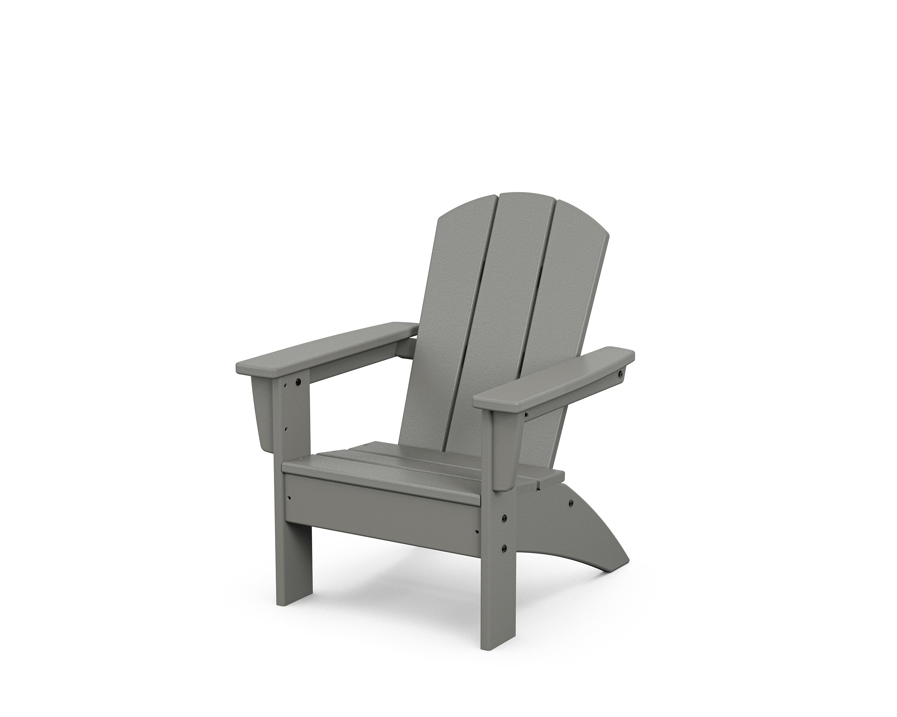 POLYWOOD Kids Nautical Adirondack Chair in Slate Grey