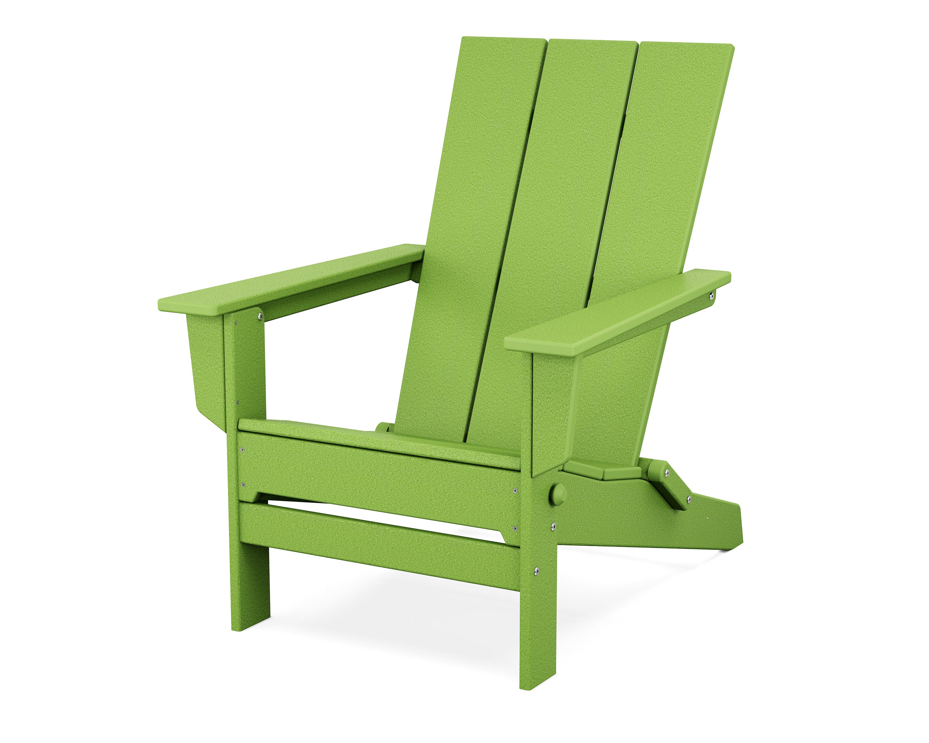 POLYWOOD Modern Studio Folding Adirondack Chair in Lime