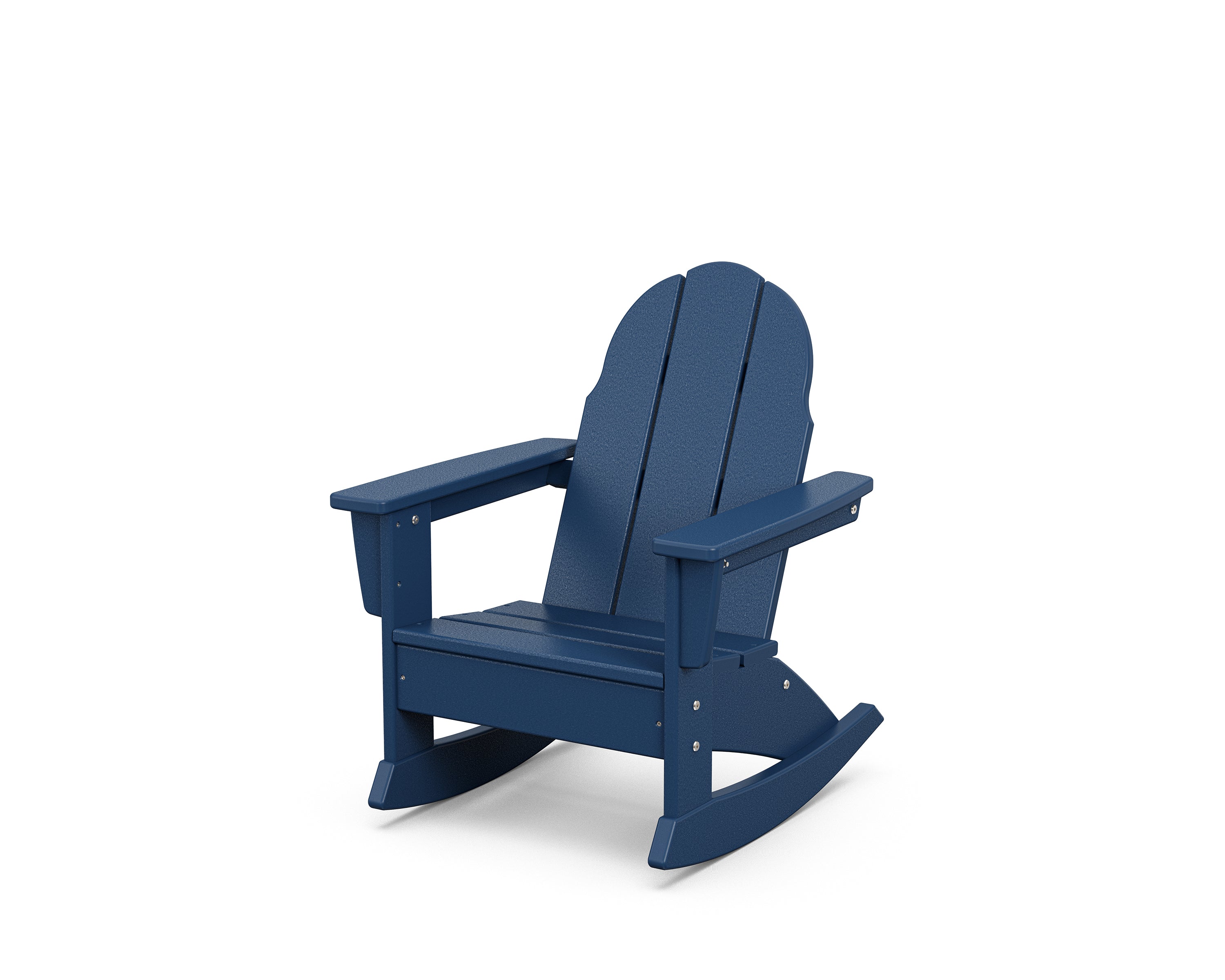 POLYWOOD Kids Vineyard Adirondack Rocking Chair in Navy