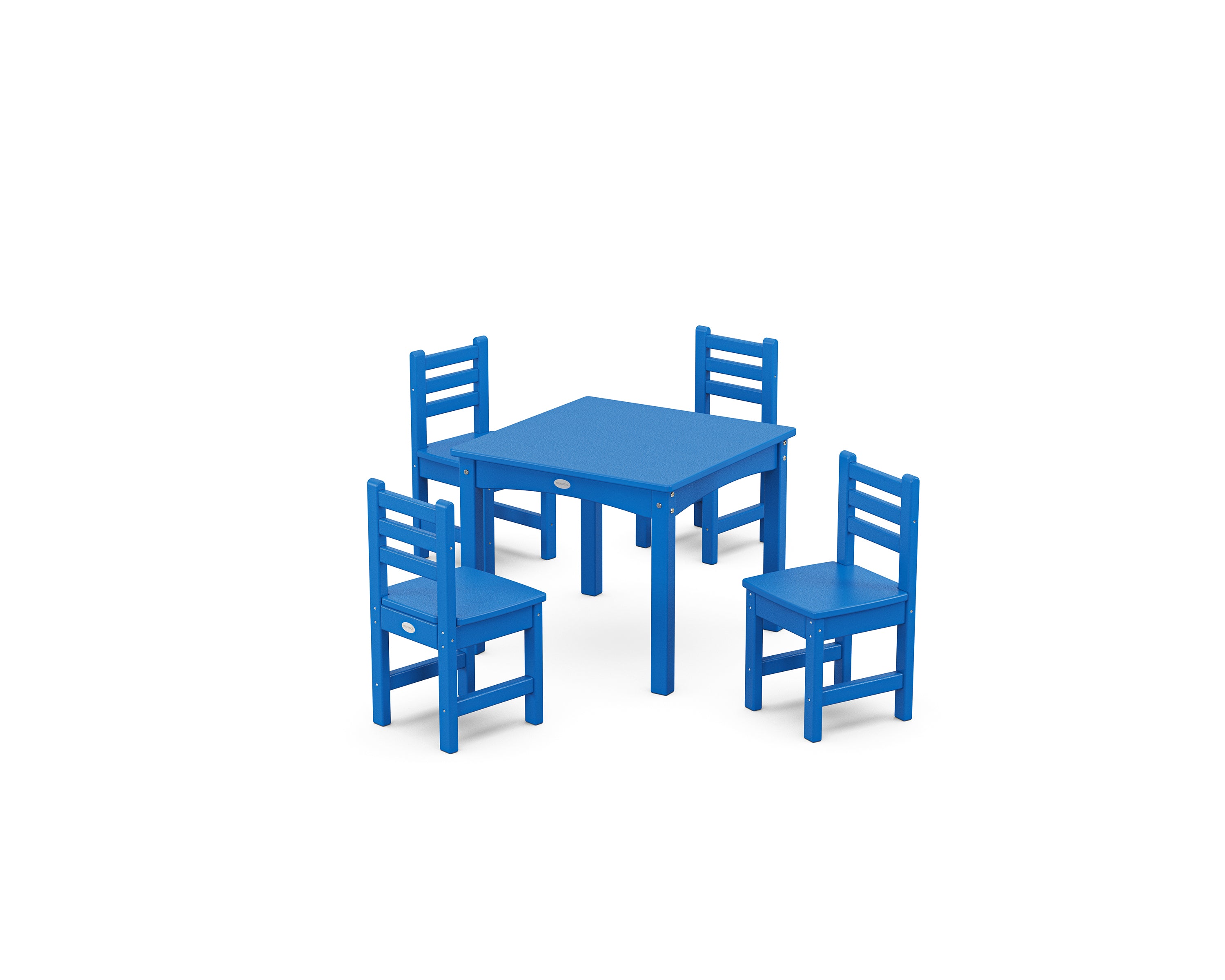 POLYWOOD Lakeside Toddler 5-Piece Dining Set in Pacific Blue
