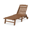 Country Living Cottage Chaise with Wheels in Teak