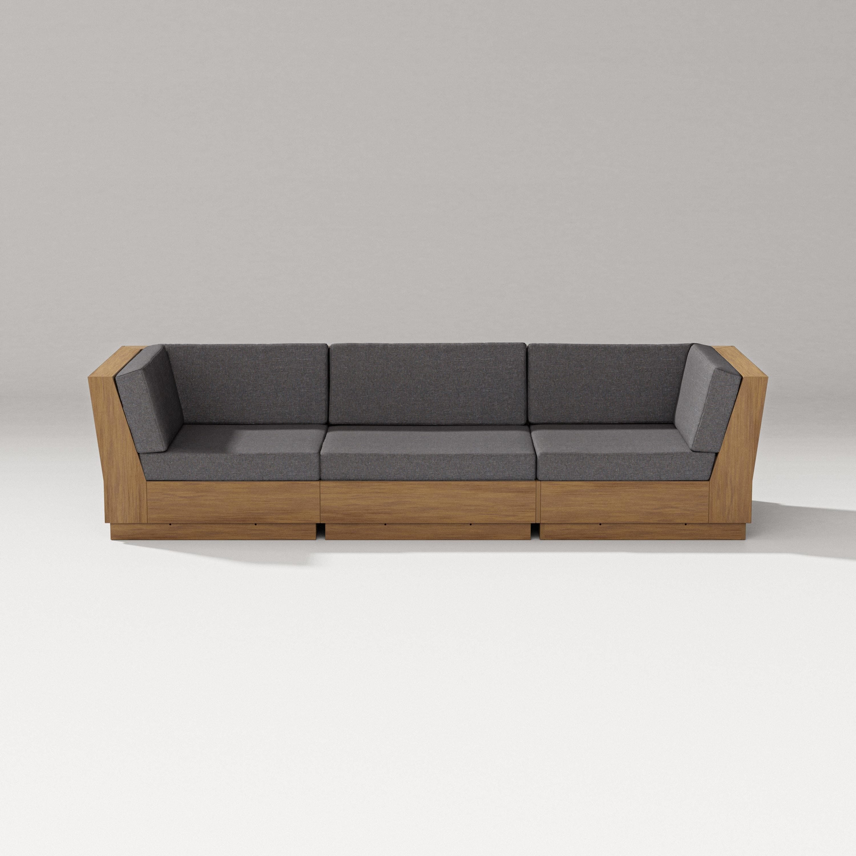 PW Designer Series Elevate Sofa Sectional in Natural / Ash Charcoal