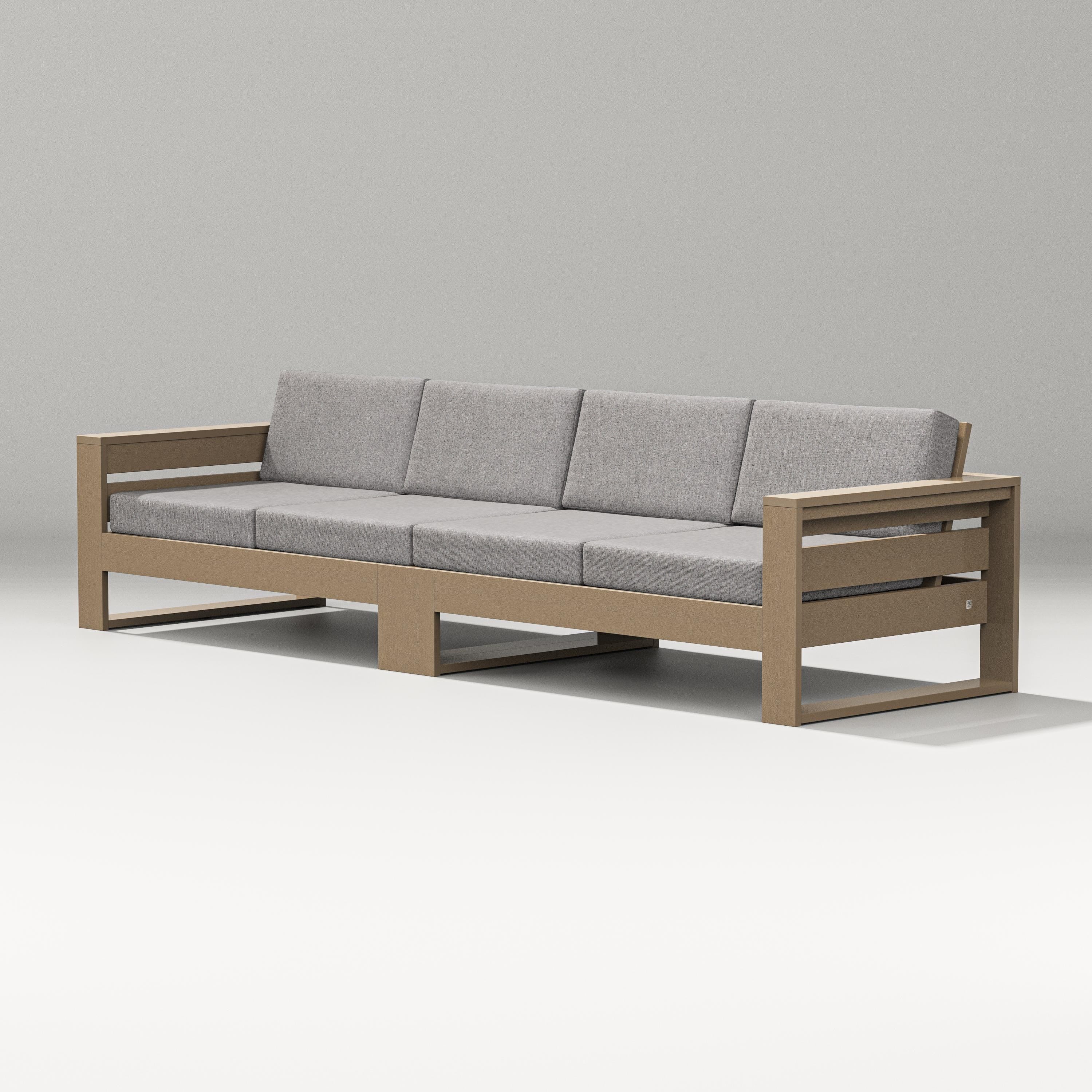 PW Designer Series Latitude Straight Sectional in Vintage Sahara / Grey Mist