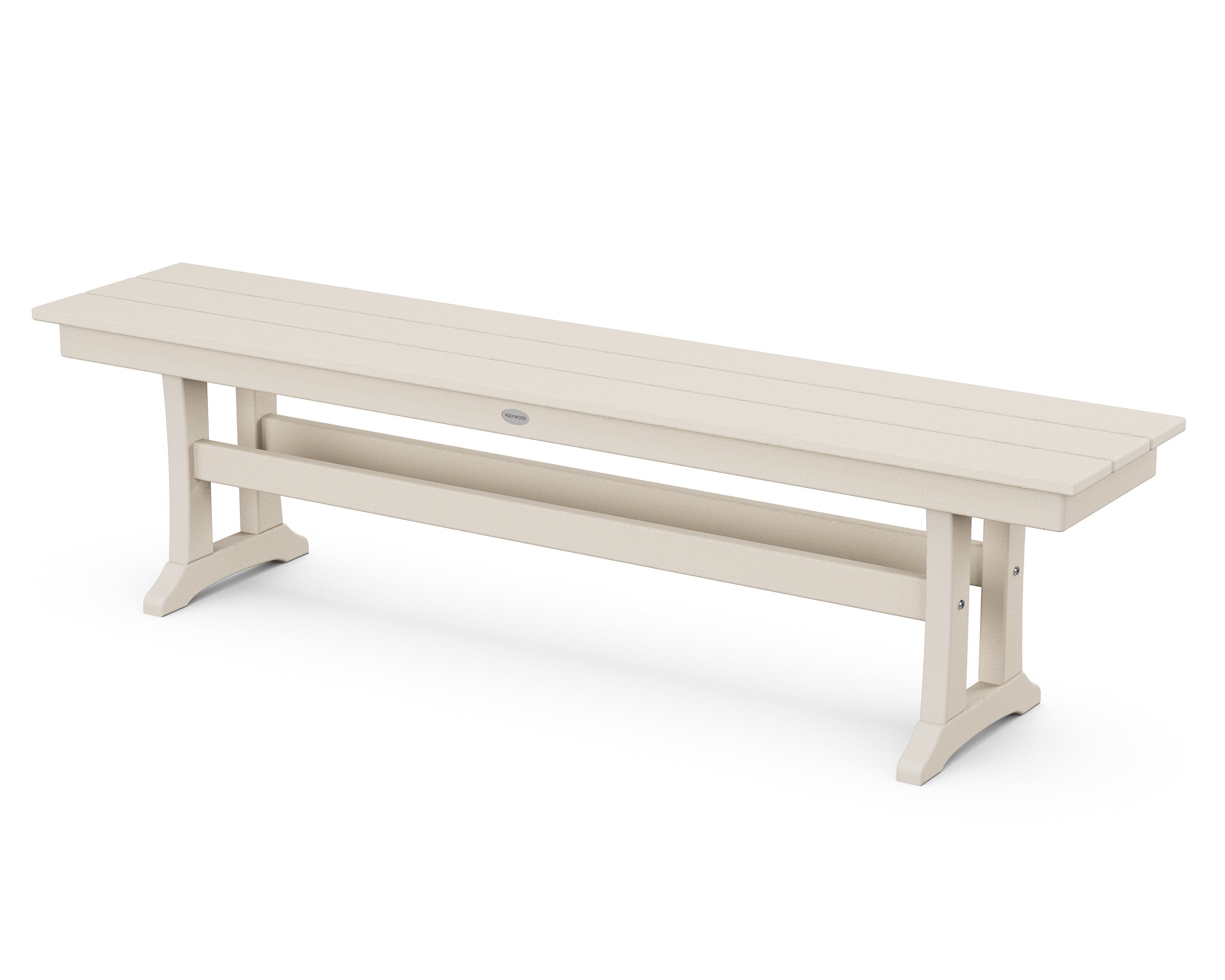POLYWOOD® Farmhouse Trestle 65" Bench in Sand
