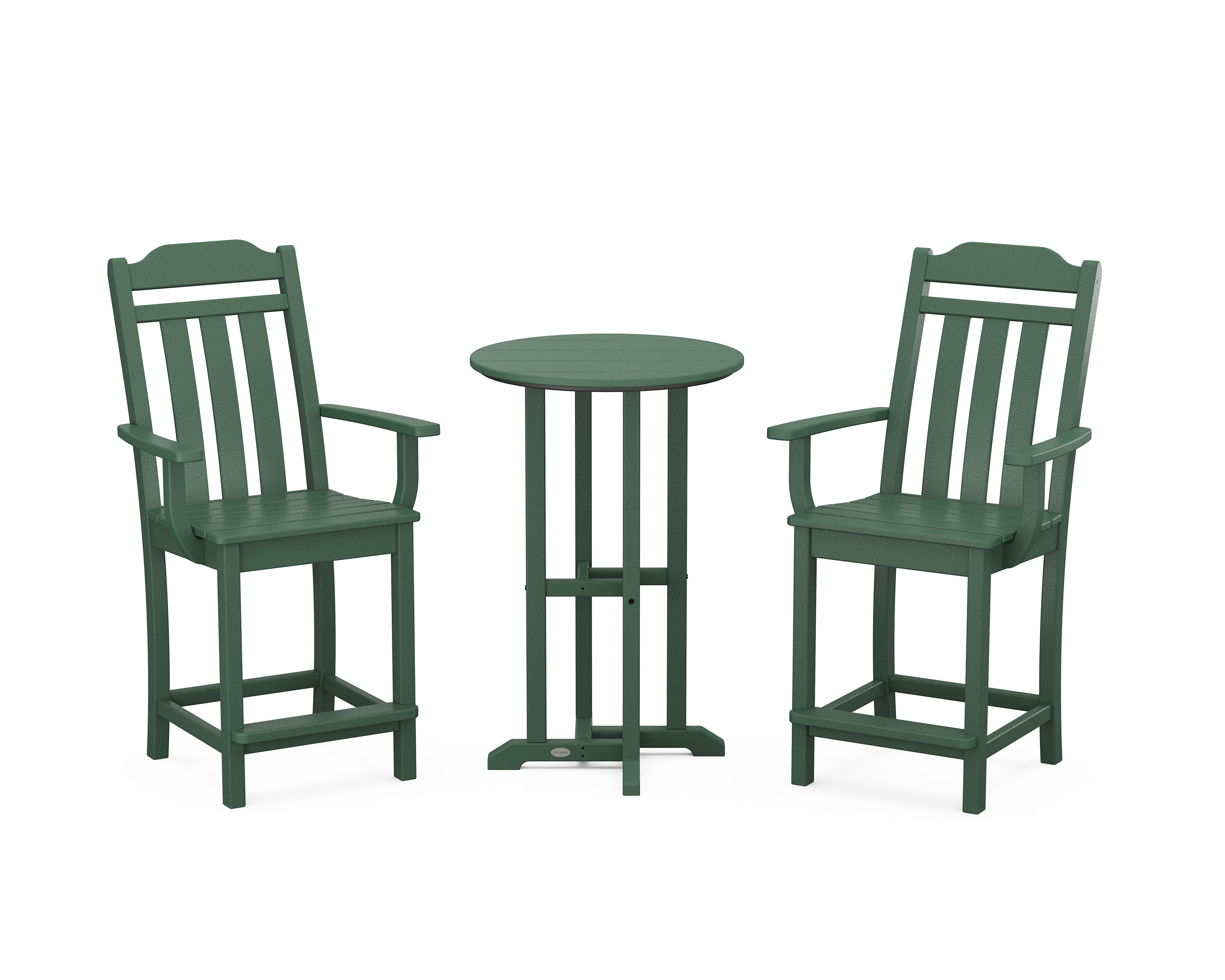 Country Living Cottage 3-Piece Farmhouse Bistro Counter Set in Green