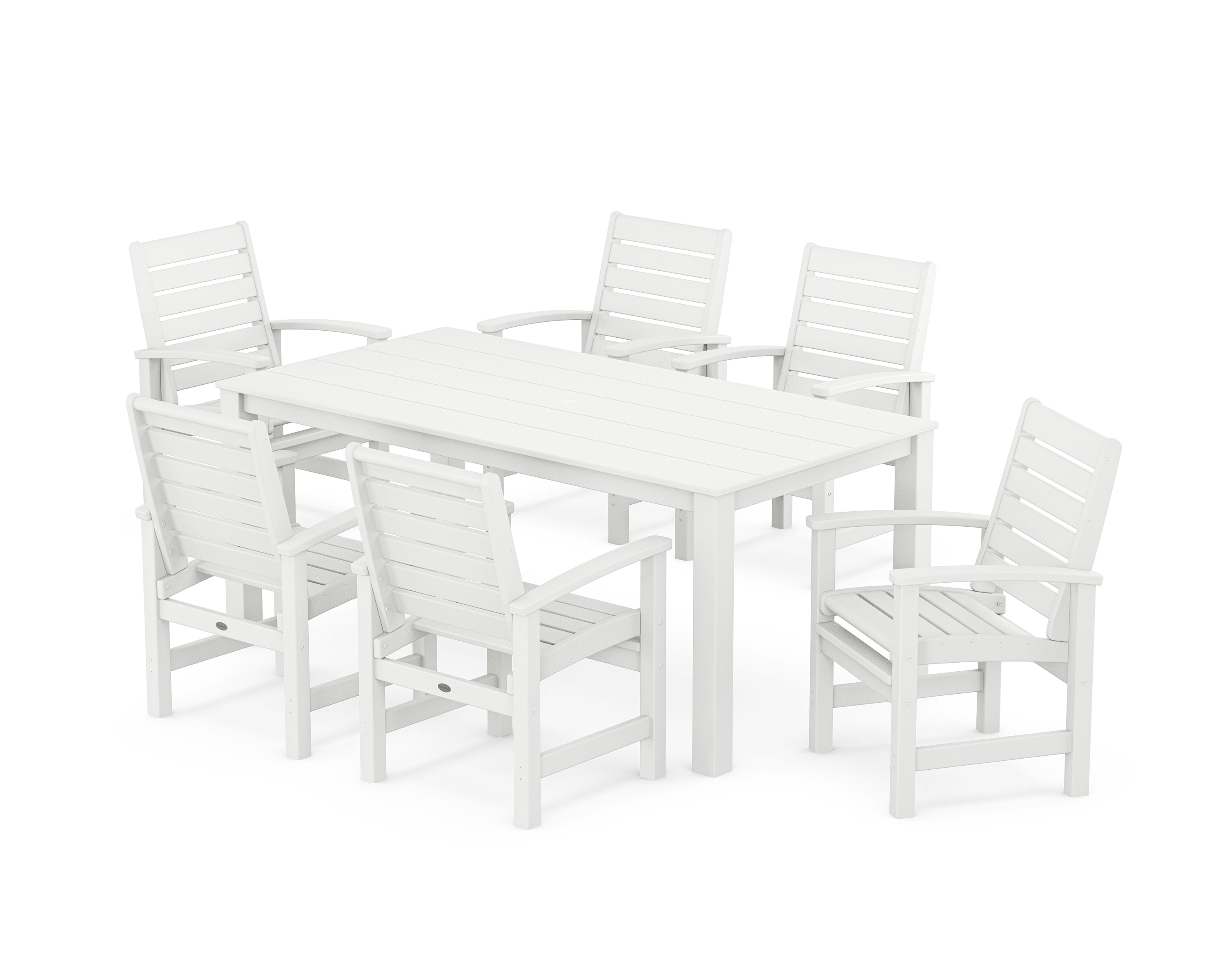 POLYWOOD Signature 7-Piece Parsons Dining Set in White