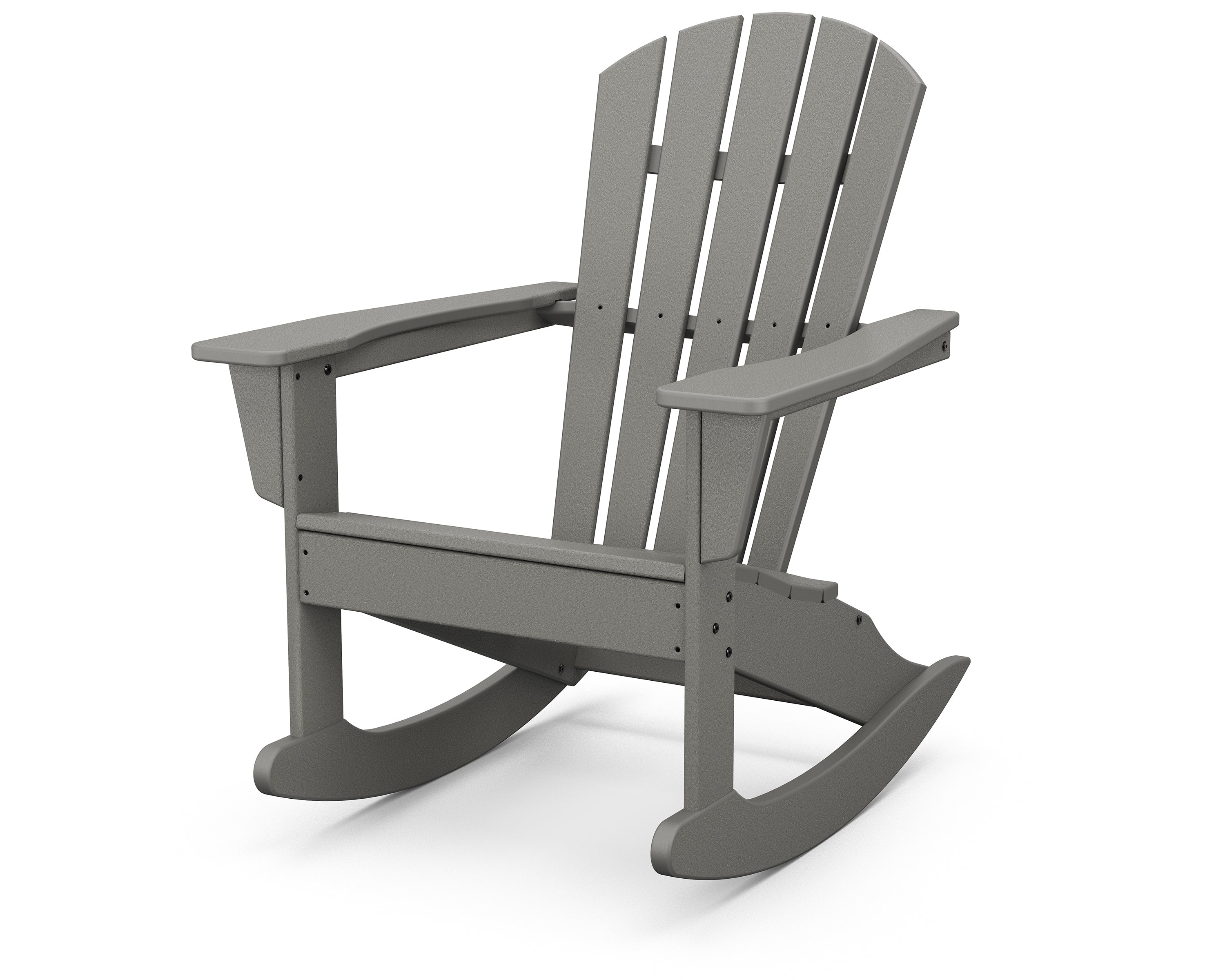 POLYWOOD Palm Coast Adirondack Rocking Chair in Slate Grey