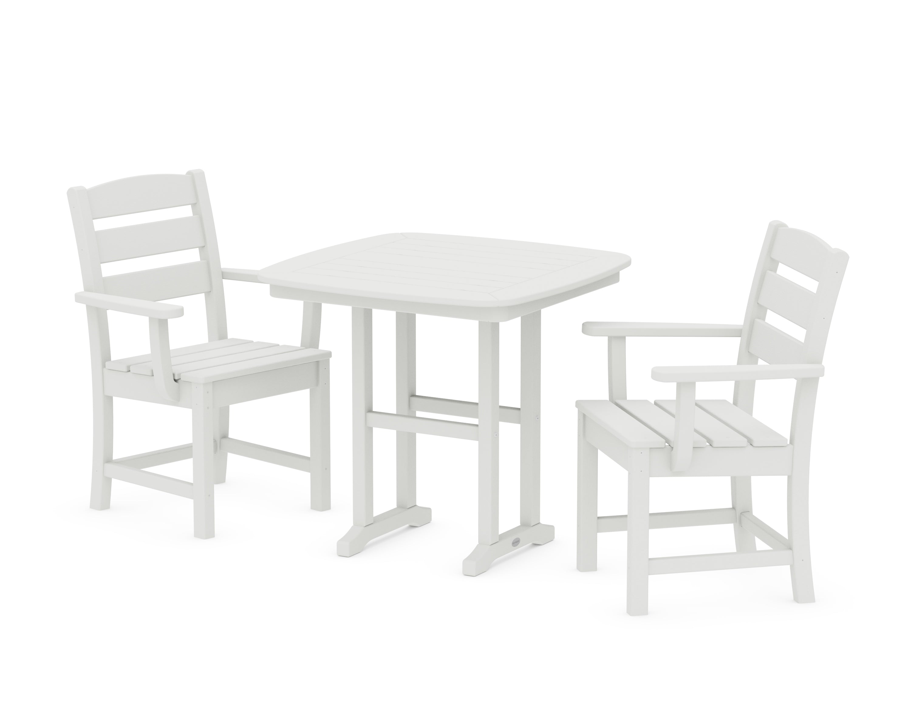 POLYWOOD Lakeside 3-Piece Dining Set in Vintage White