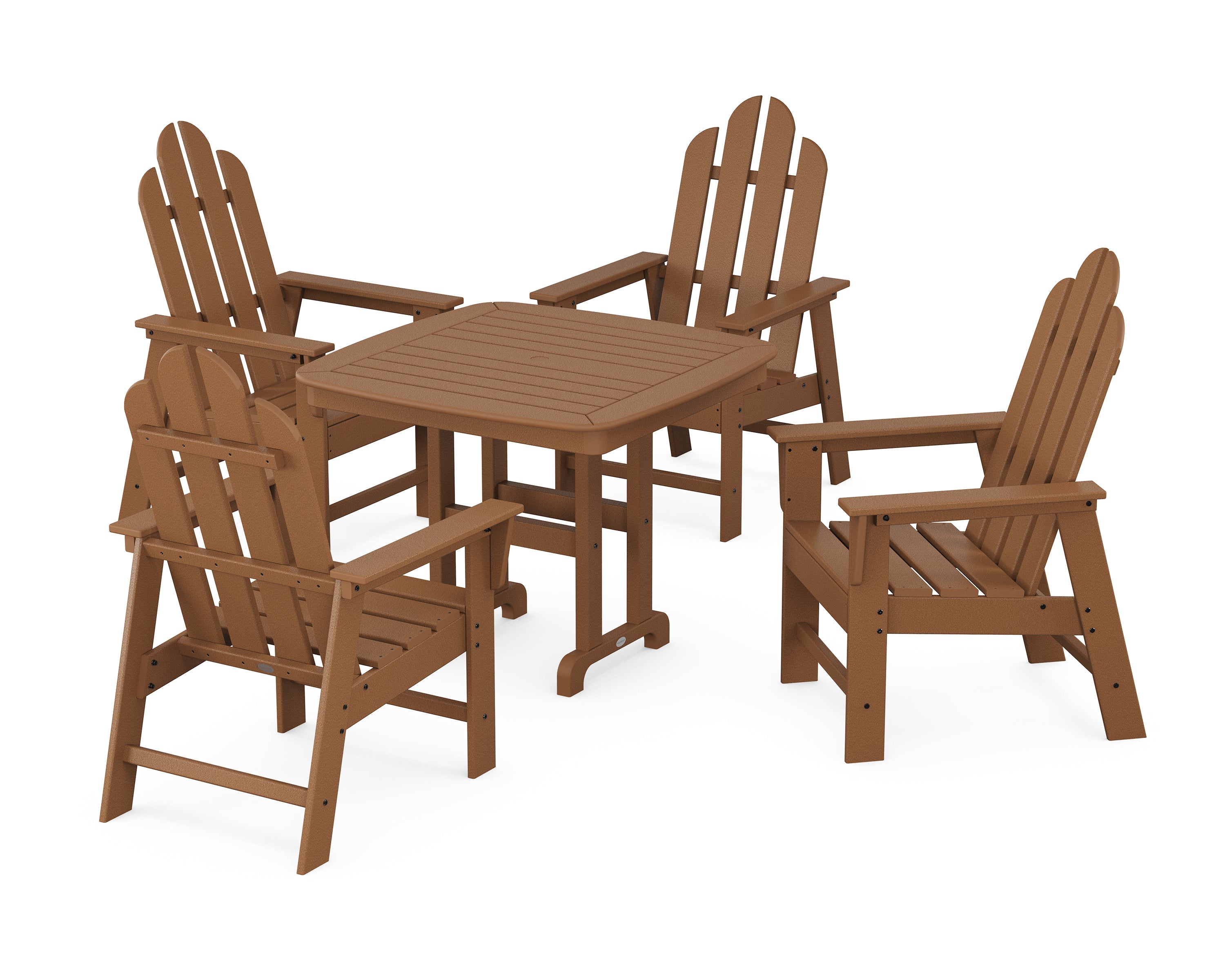 POLYWOOD Long Island 5-Piece Dining Set in Teak