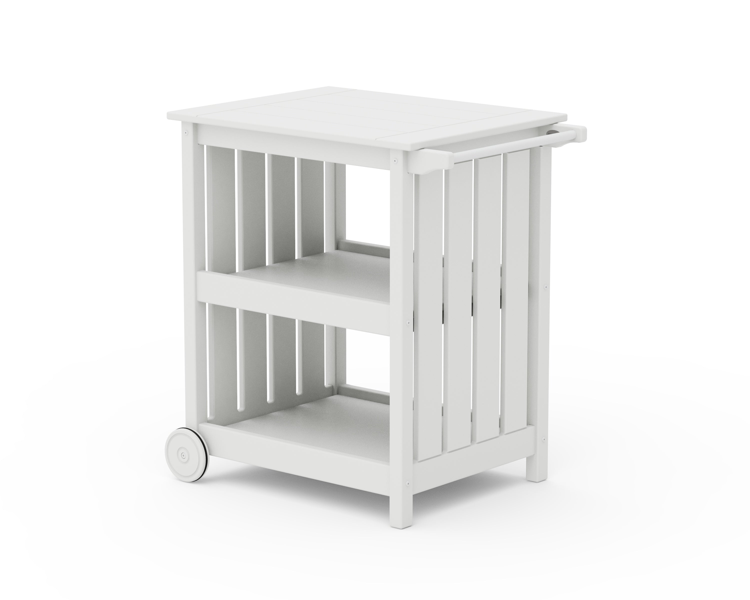 POLYWOOD Vineyard Bar Cart in White