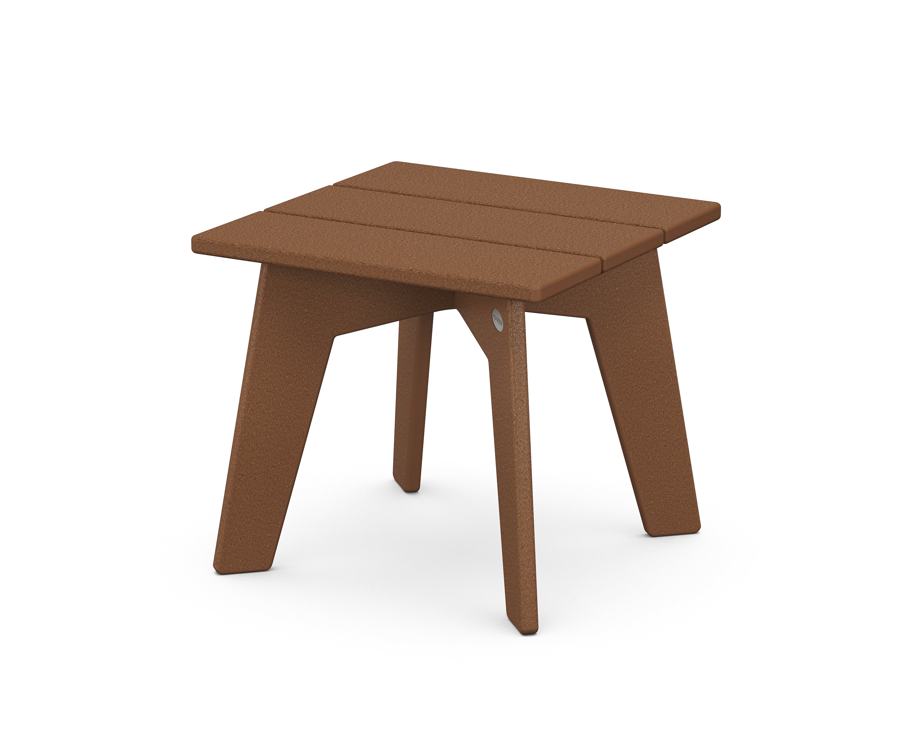 POLYWOOD Riviera Modern Side Table in Teak