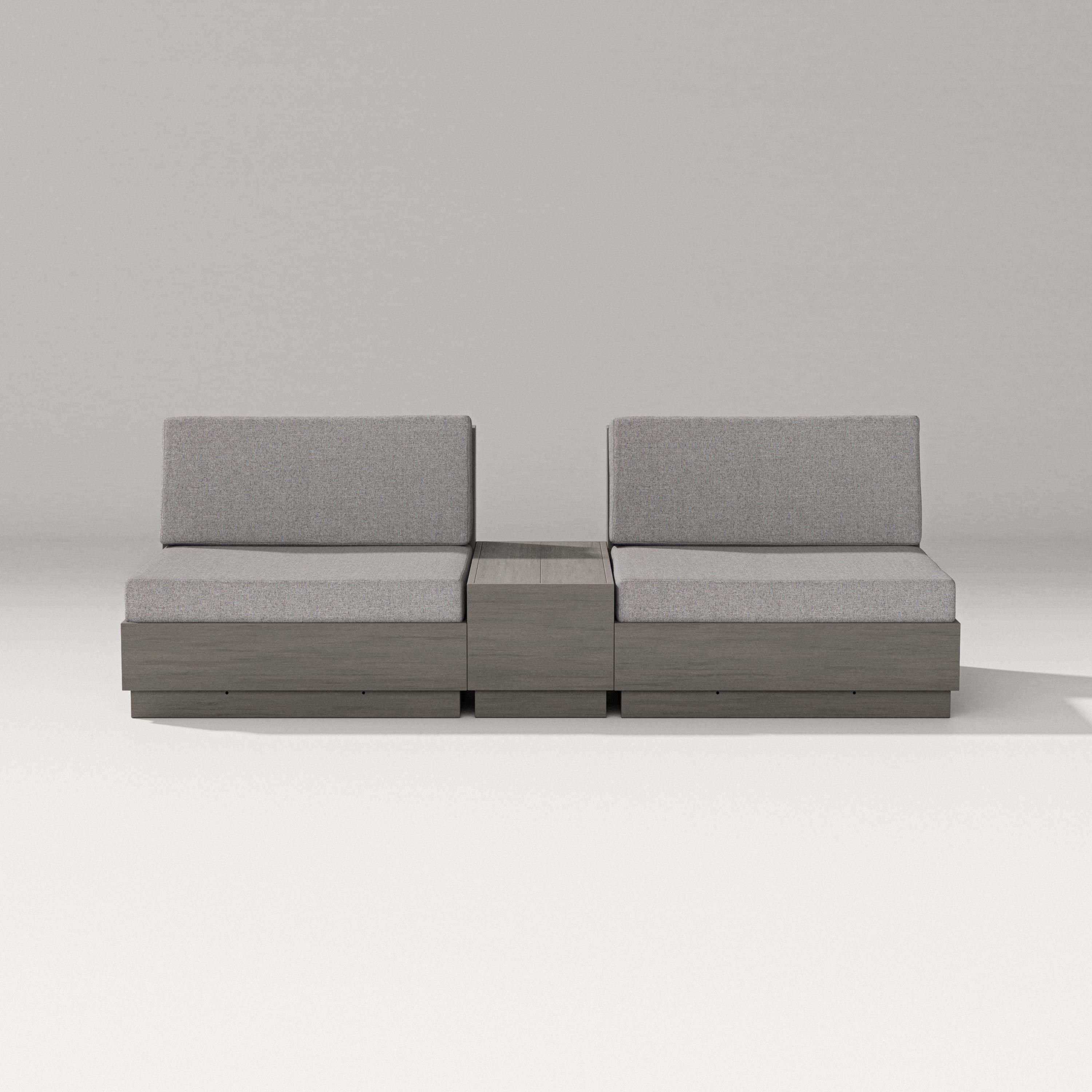 PW Designer Series Elevate Lounge Chair Set in Driftwood / Grey Mist