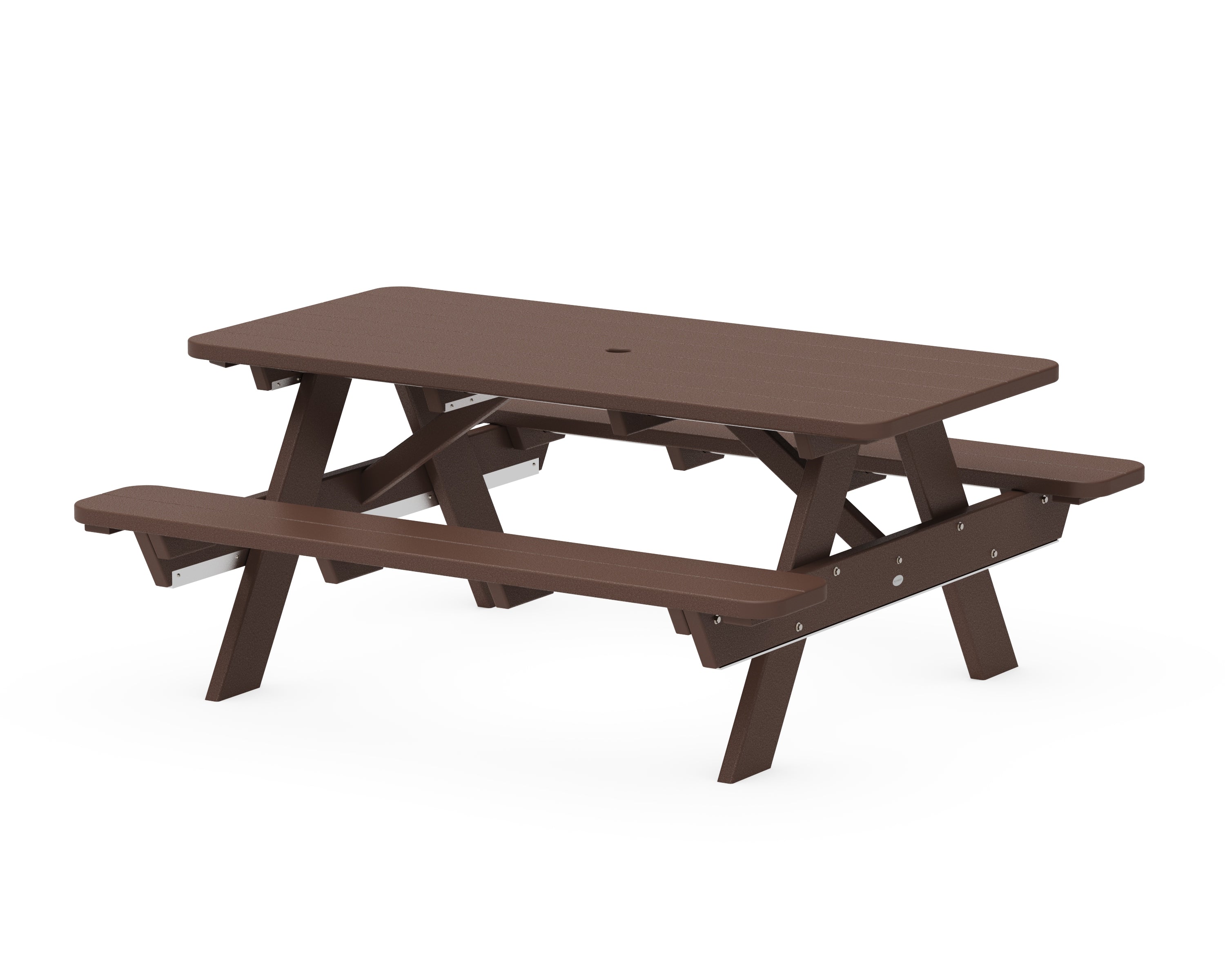 POLYWOOD Park 72" Picnic Table in Mahogany