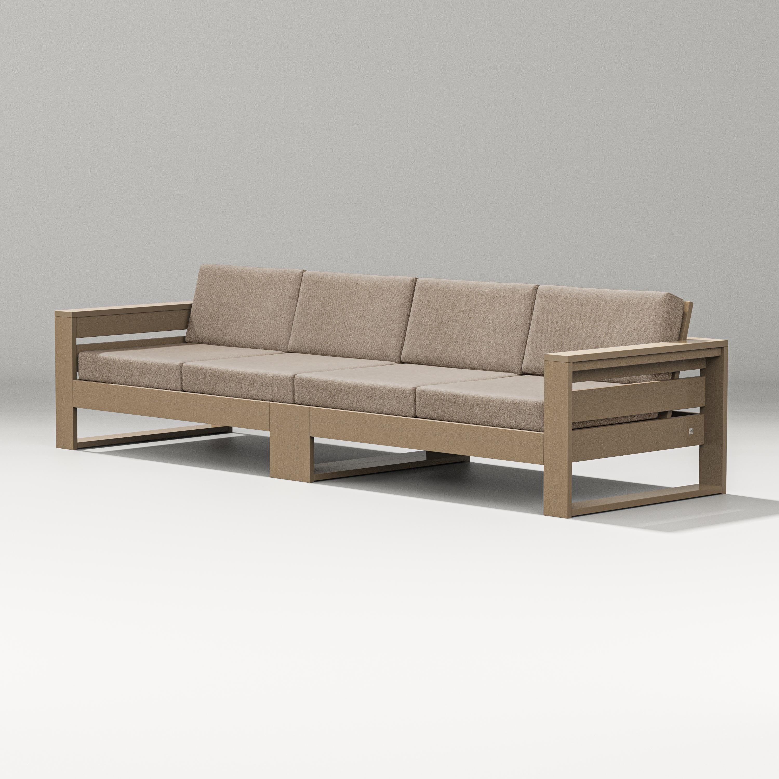 PW Designer Series Latitude Straight Sectional in Vintage Sahara / Spiced Burlap