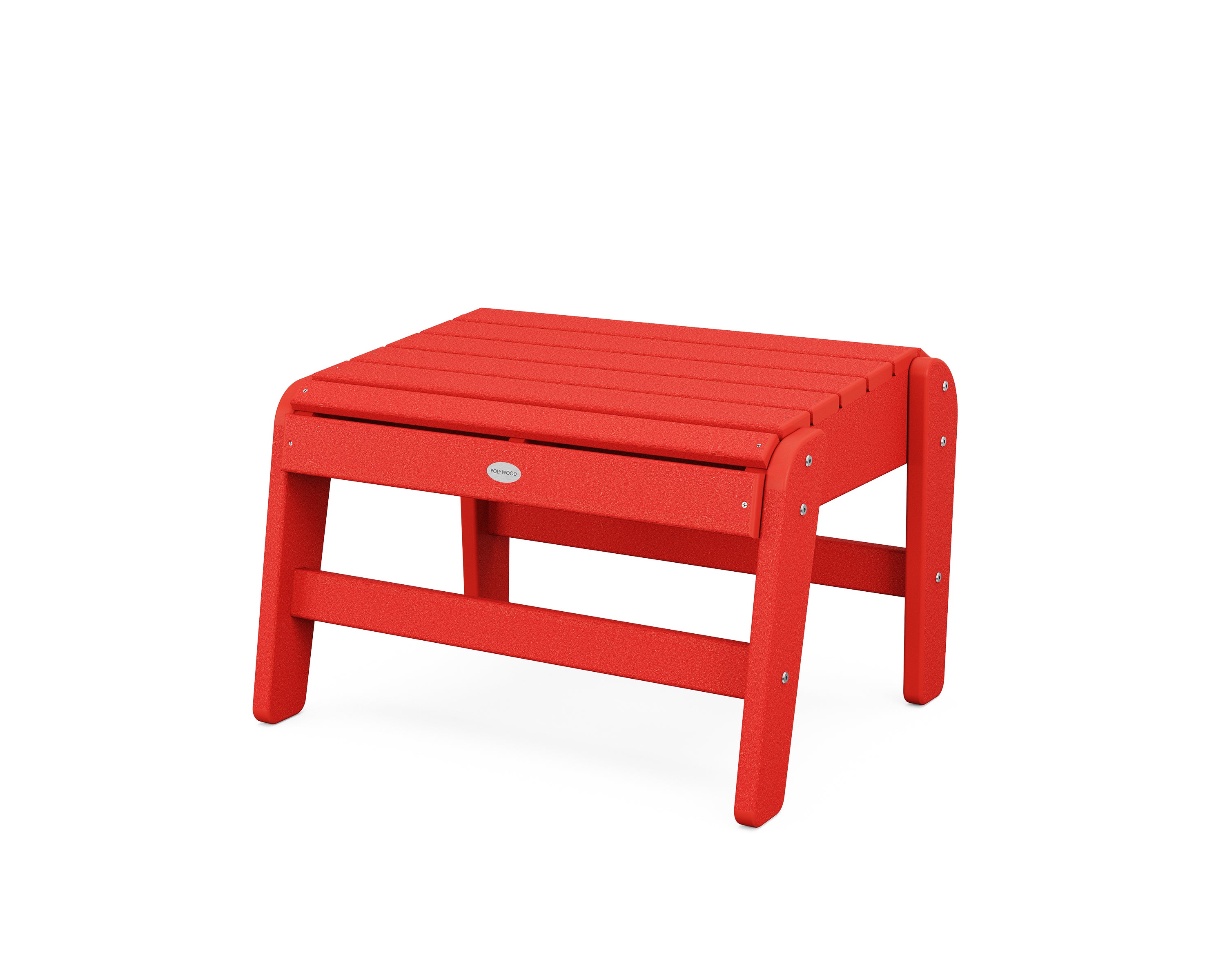 POLYWOOD Grand Upright Adirondack Ottoman in Sunset Red
