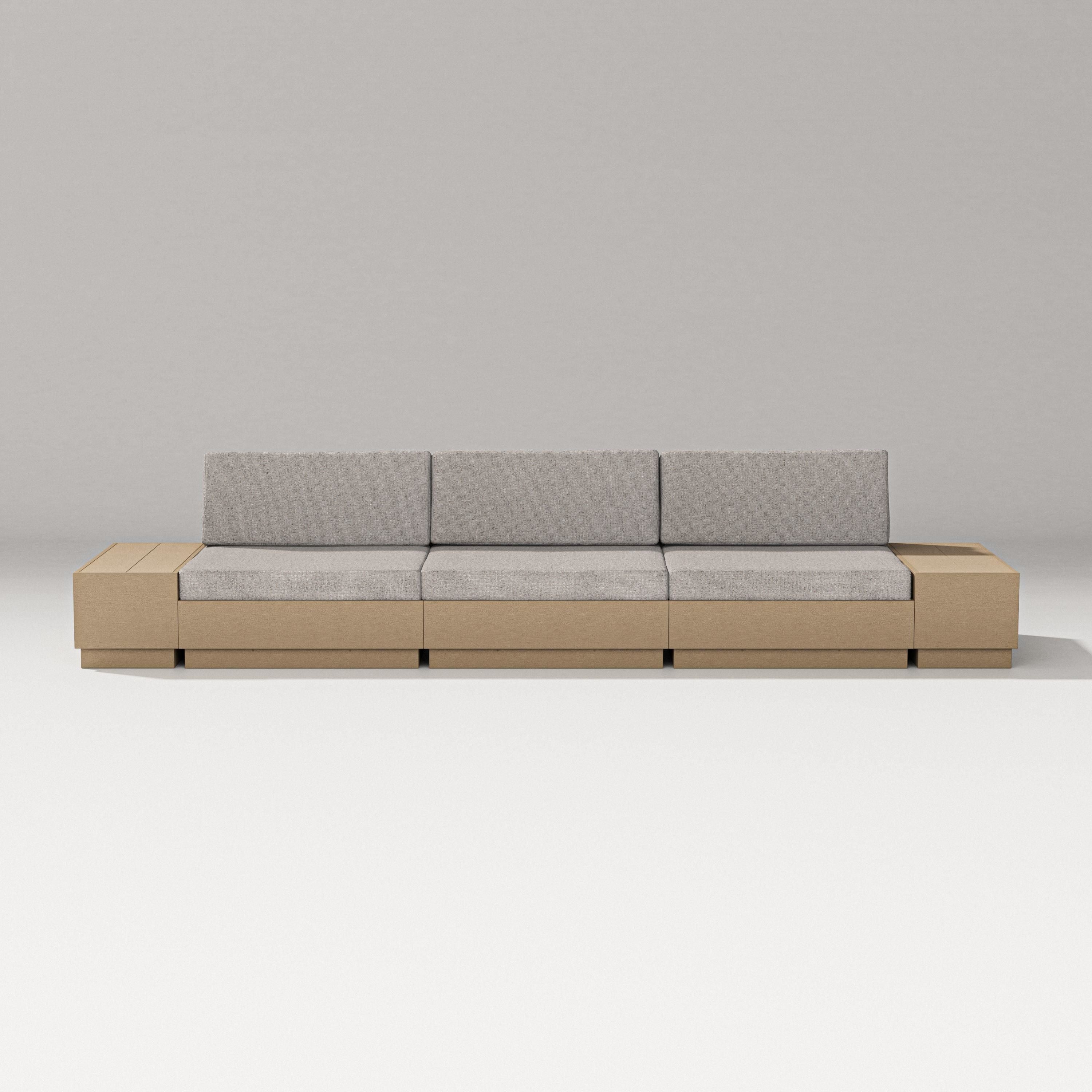 PW Designer Series Elevate Straight Sectional in Vintage Sahara / Weathered Tweed