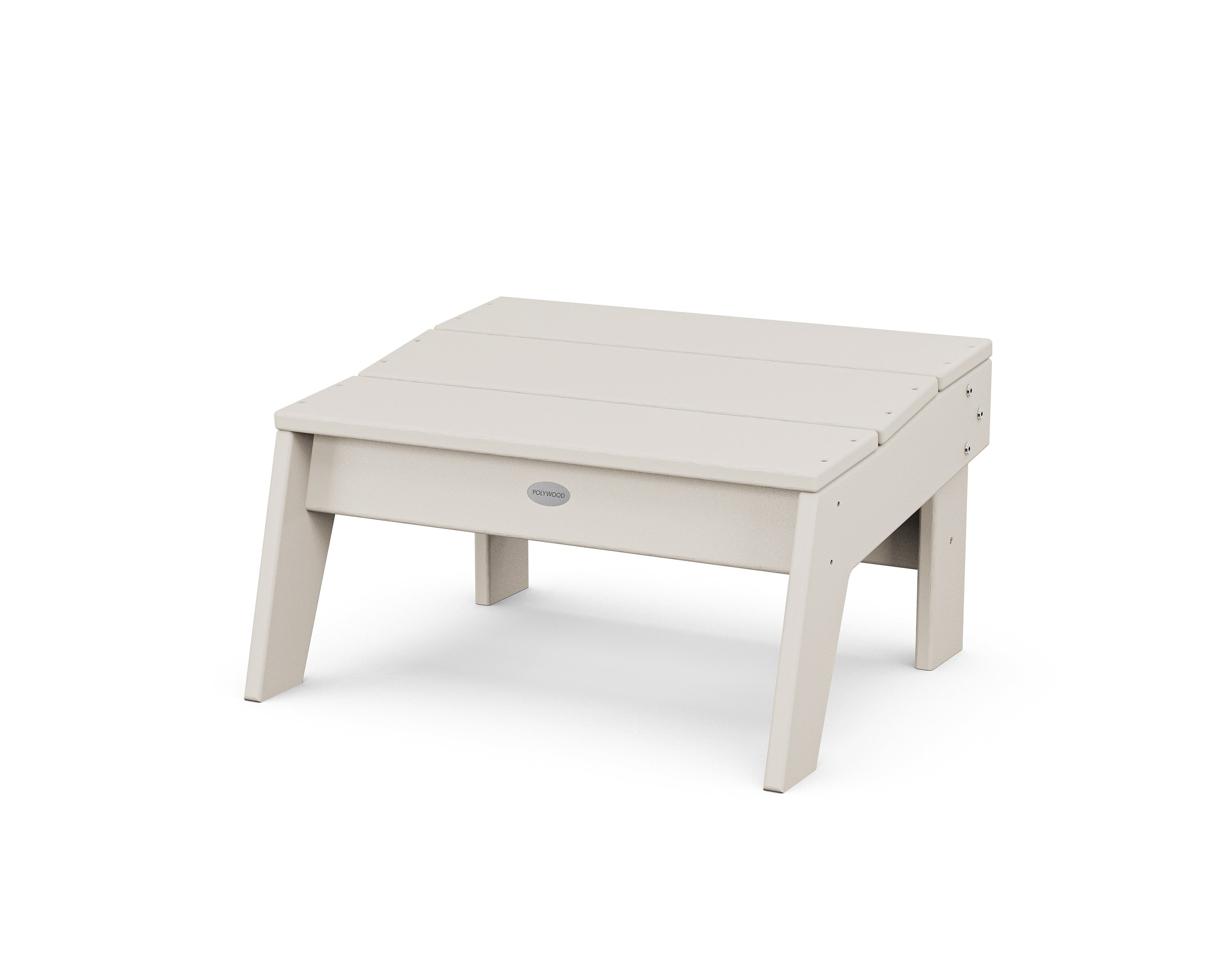 POLYWOOD Modern Studio Oversized Ottoman in Sand