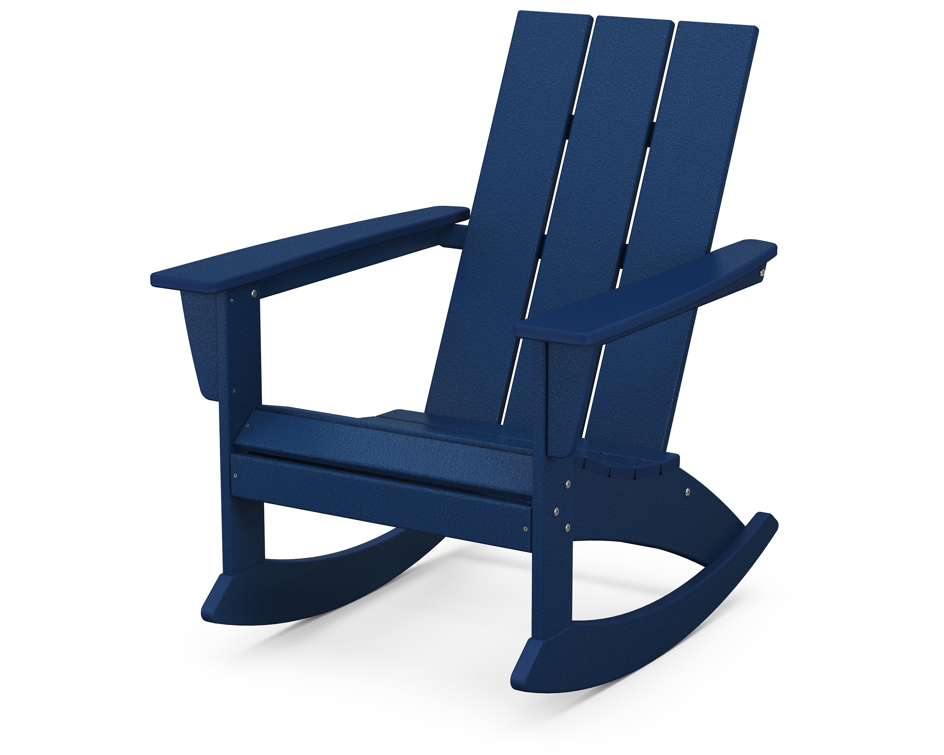 POLYWOOD Modern Adirondack Rocking Chair in Navy