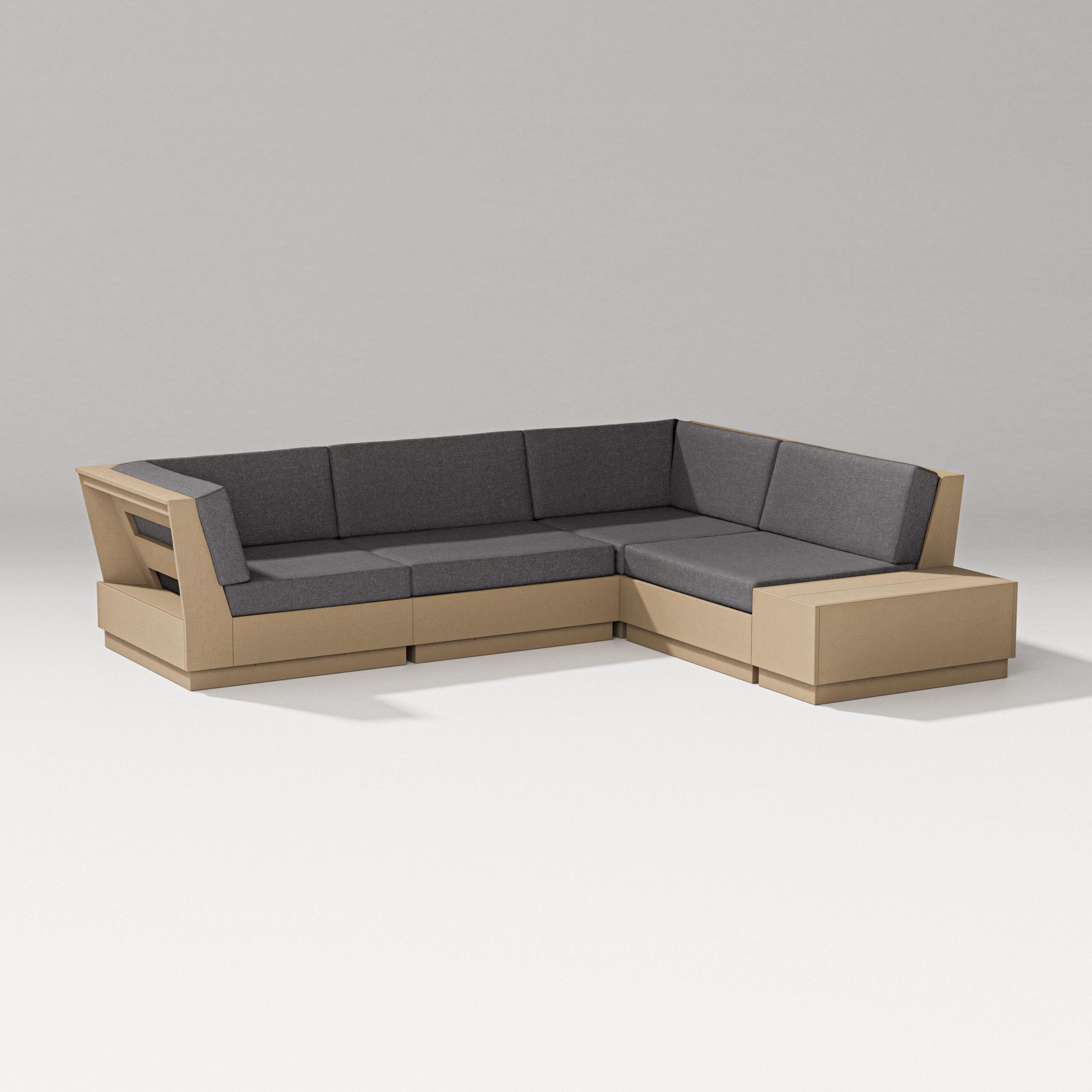 PW Designer Series Elevate Corner Sectional in Vintage Sahara / Ash Charcoal