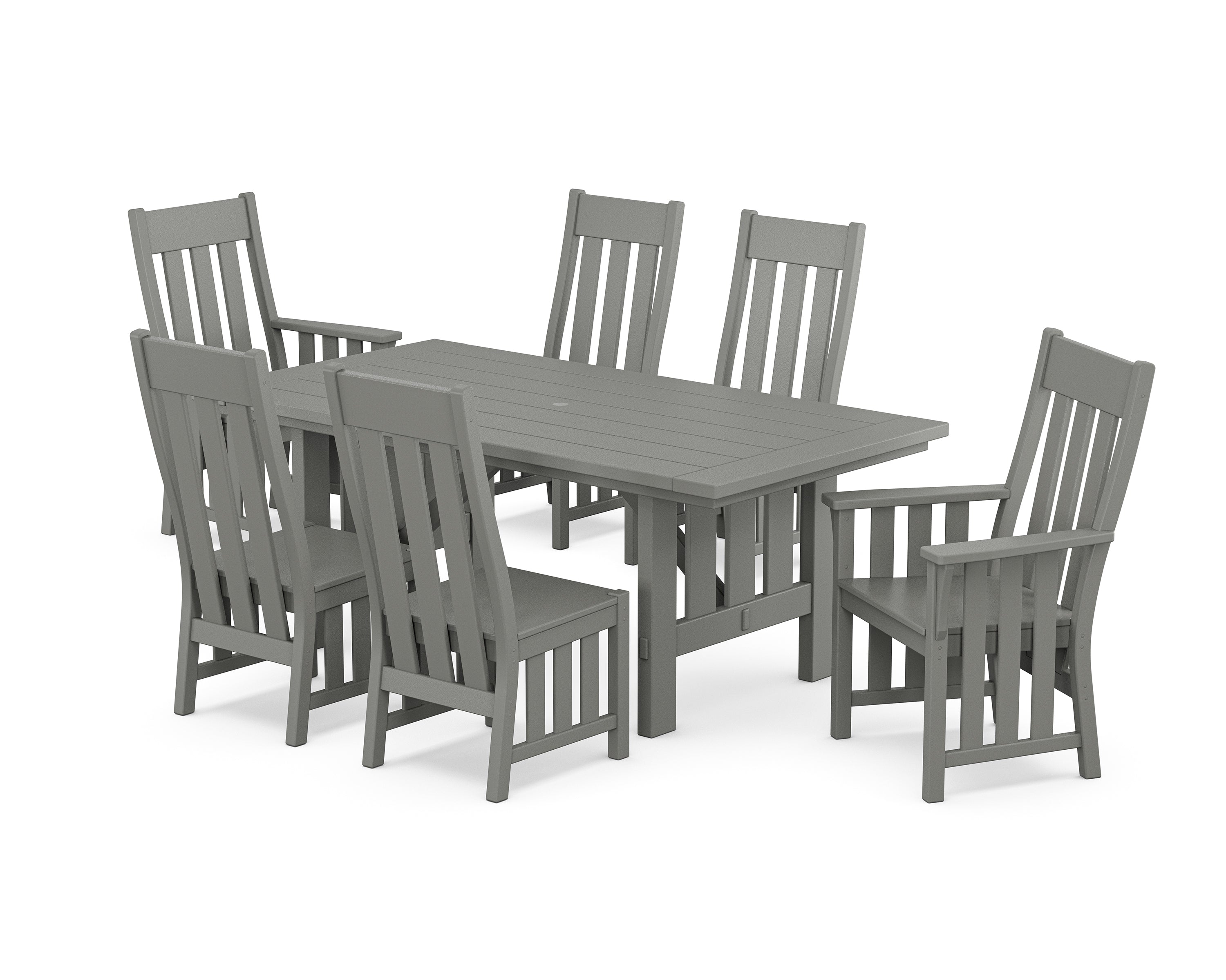 Martha Stewart by POLYWOOD Acadia 7-Piece Dining Set in Slate Grey