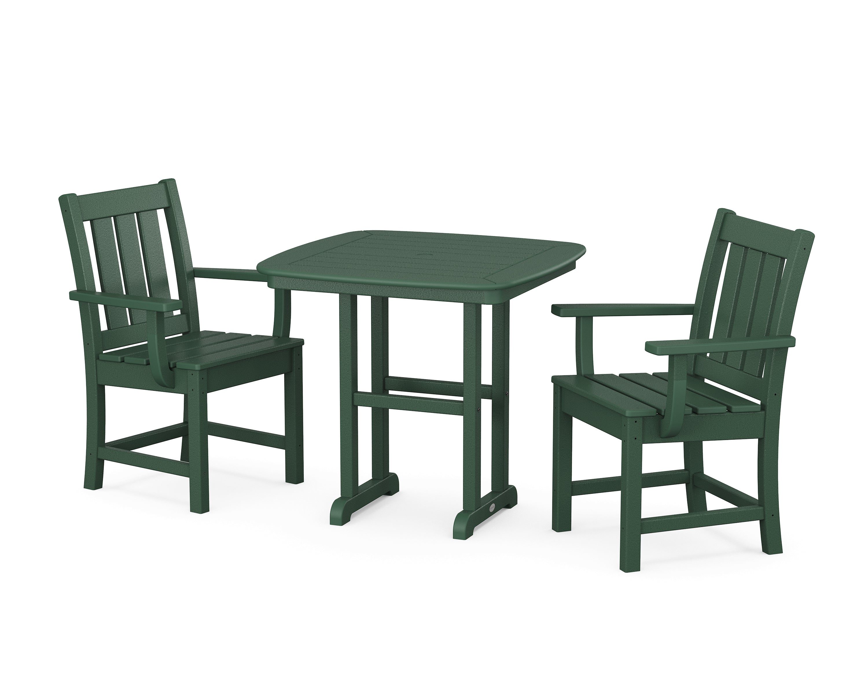 POLYWOOD Oxford 3-Piece Dining Set in Green
